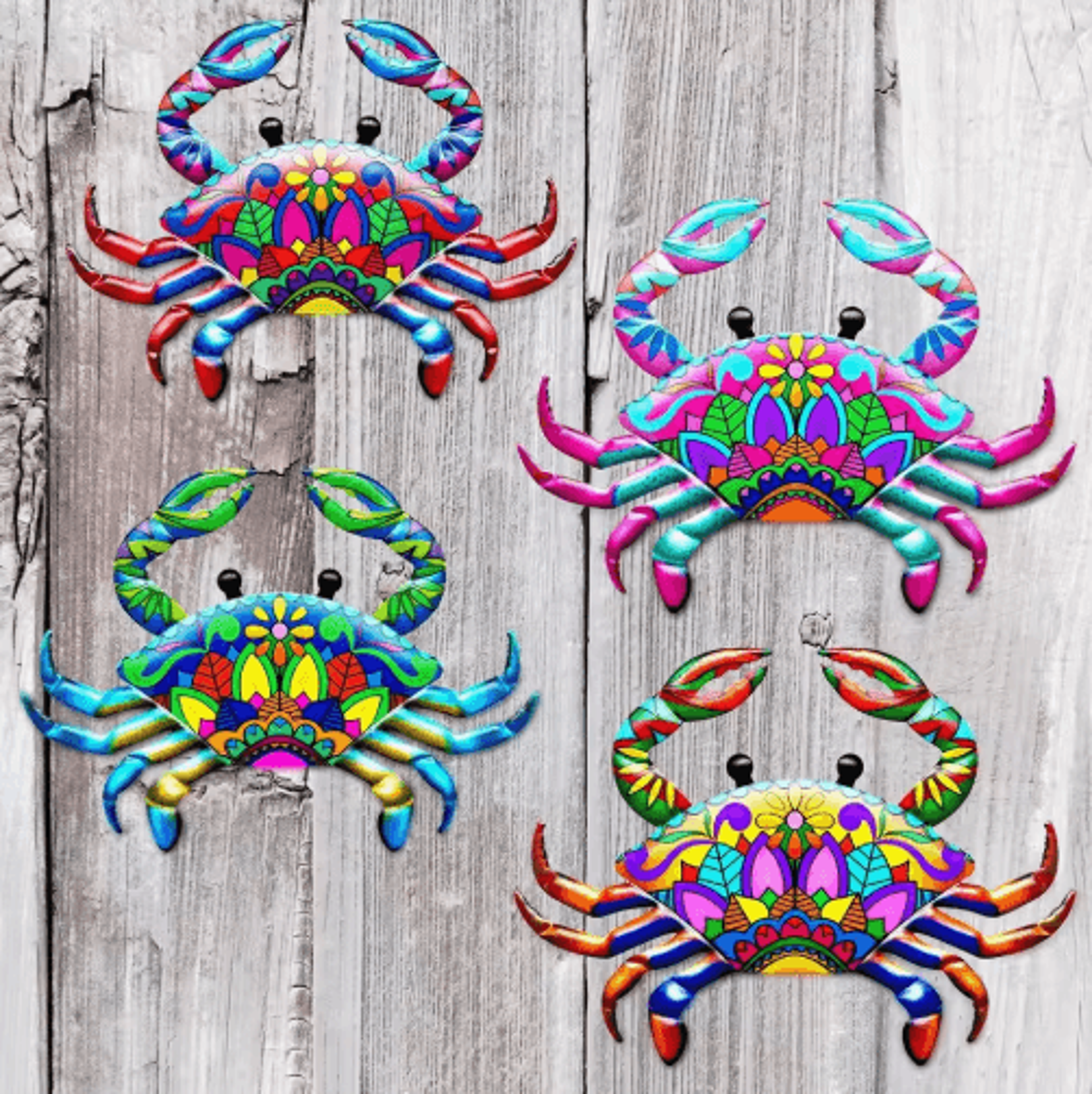 metal crab wall decor – iron art sculpture for home & garden