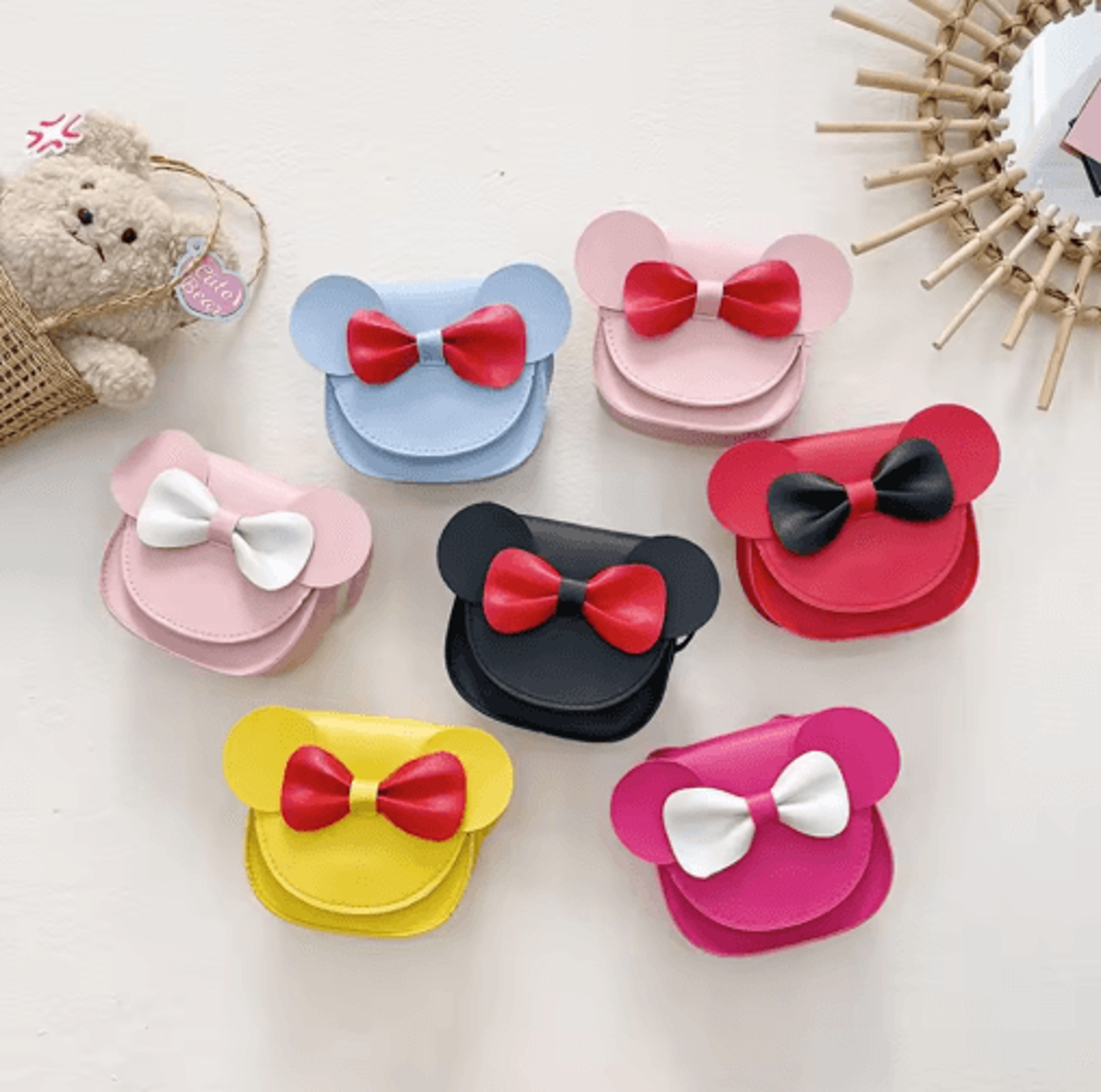 cute mouse ear crossbody bag – mini shoulder purse for little girls