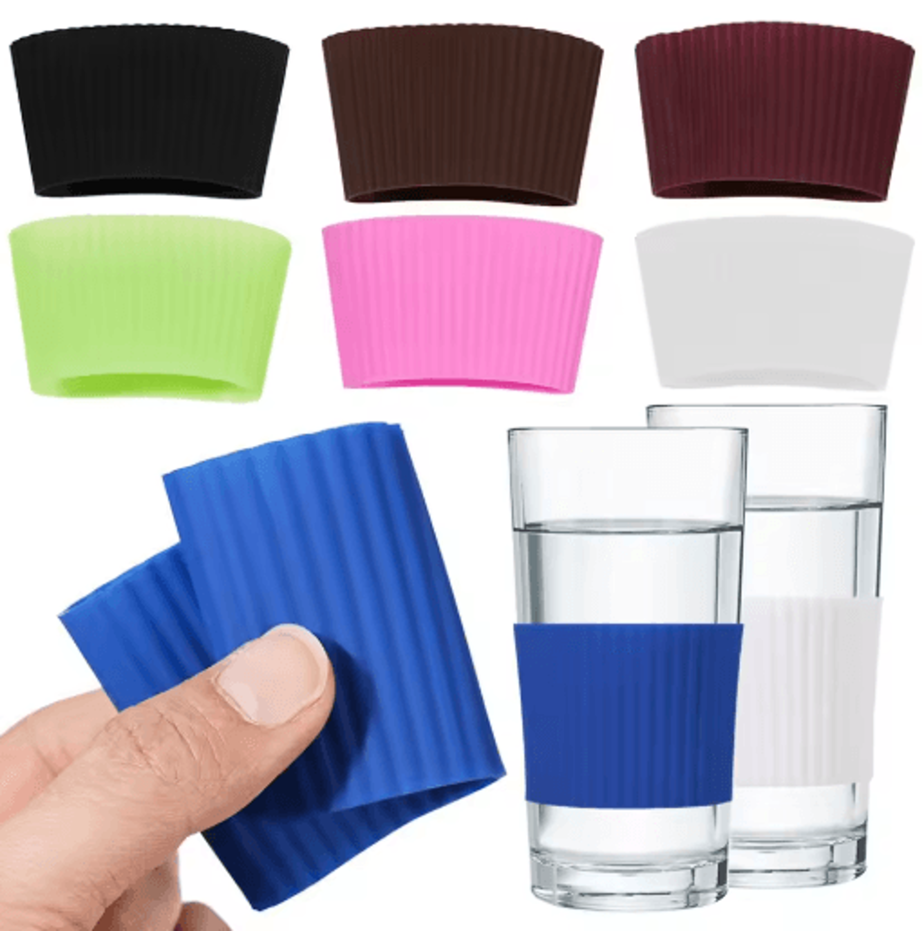 silicone cup sleeve & coaster – insulated bottle cover and table mat