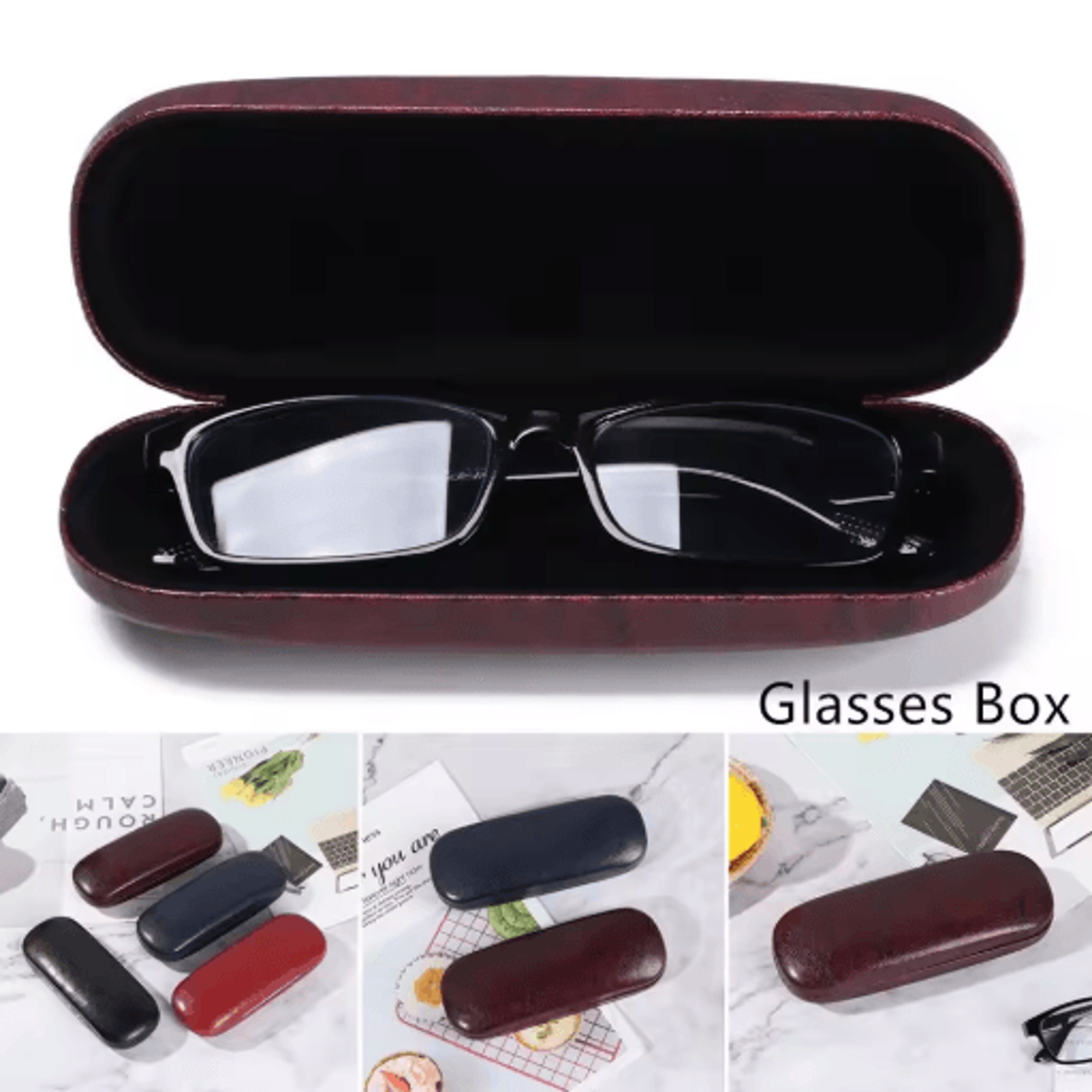 waterproof hard eyeglass case – protective spectacle box for men & women