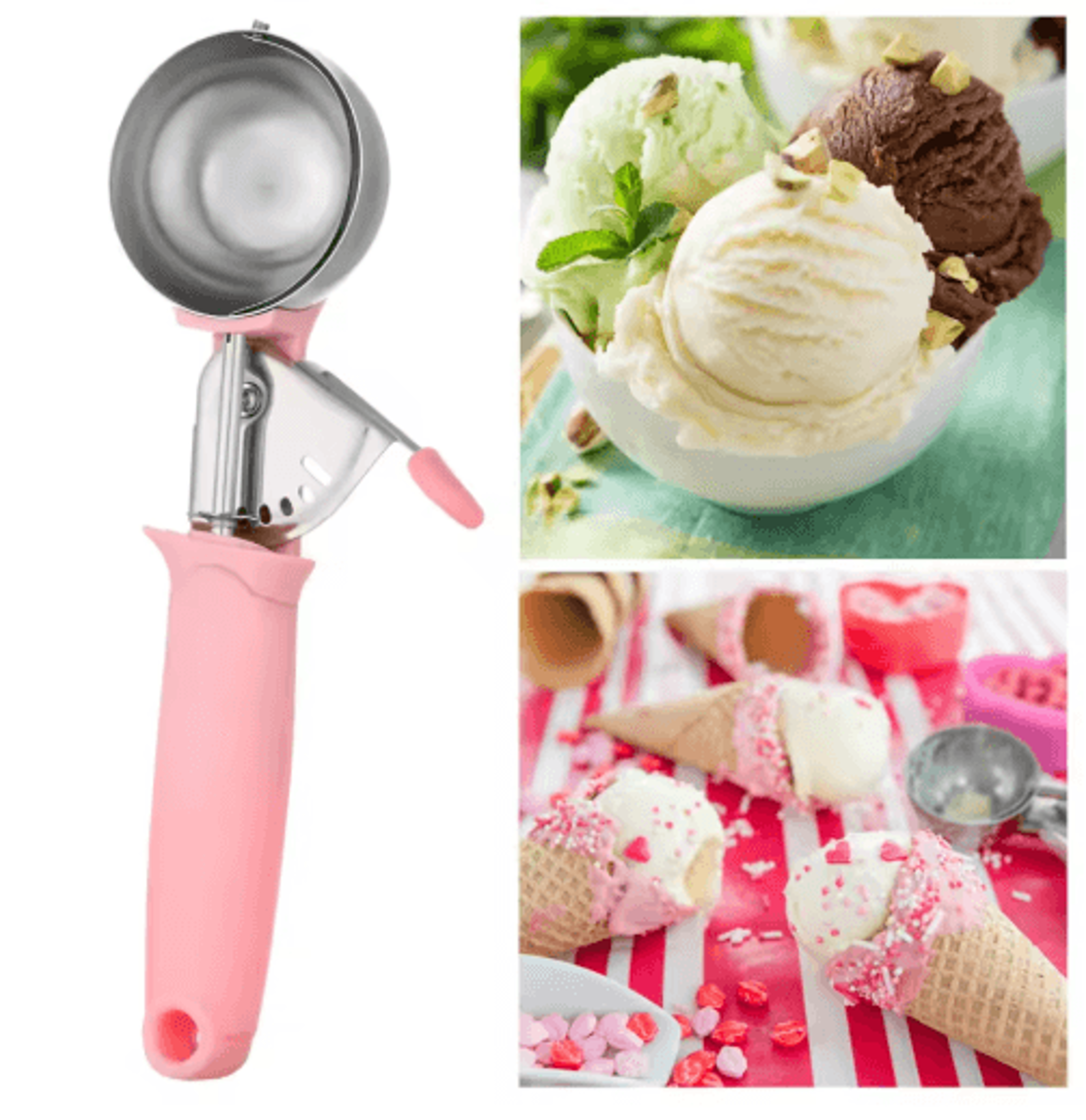 stainless steel ice cream & melon baller – fruit scoop tool