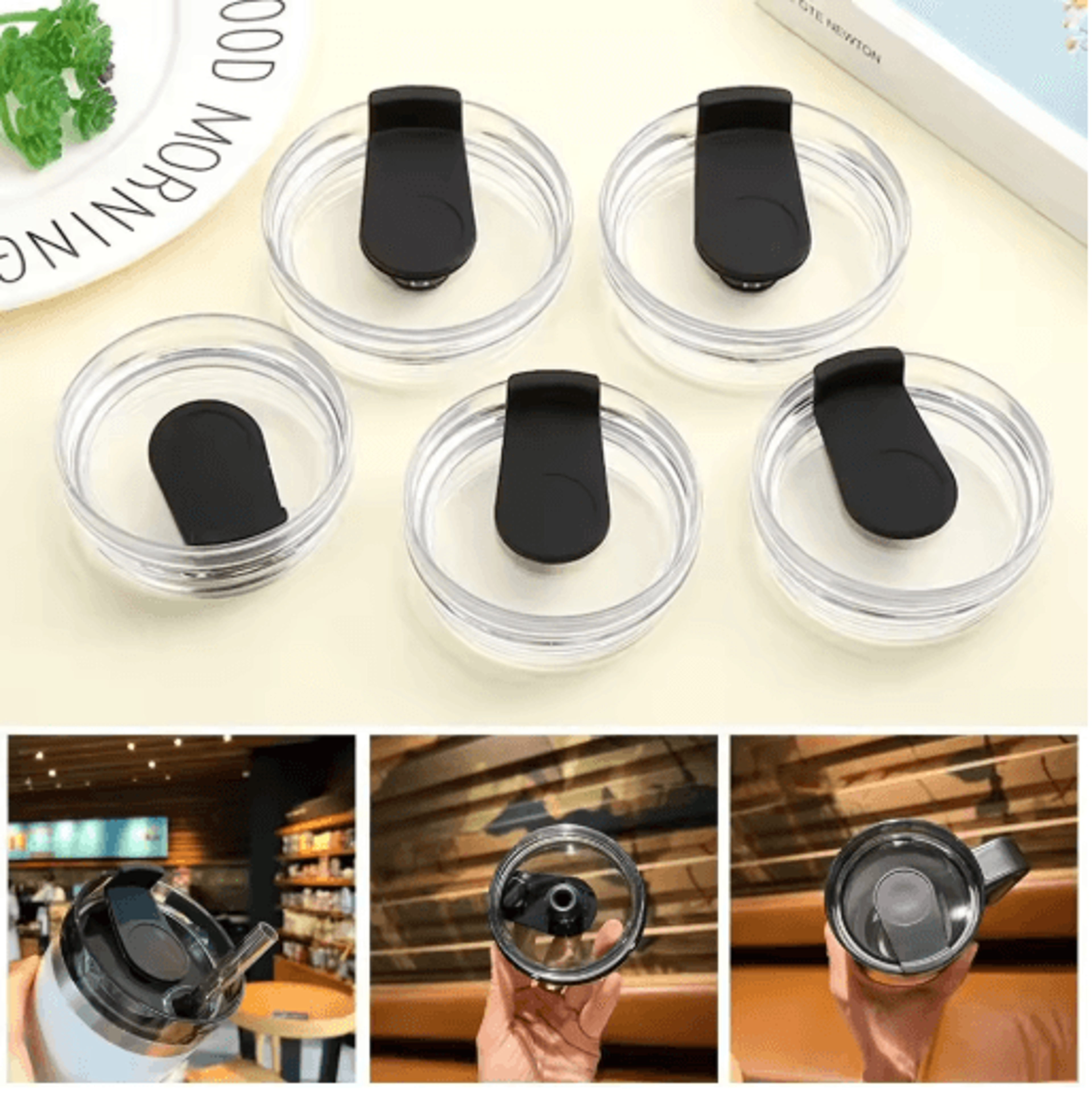 20oz/30oz replacement tumbler lid – splash & spill-resistant cup cover