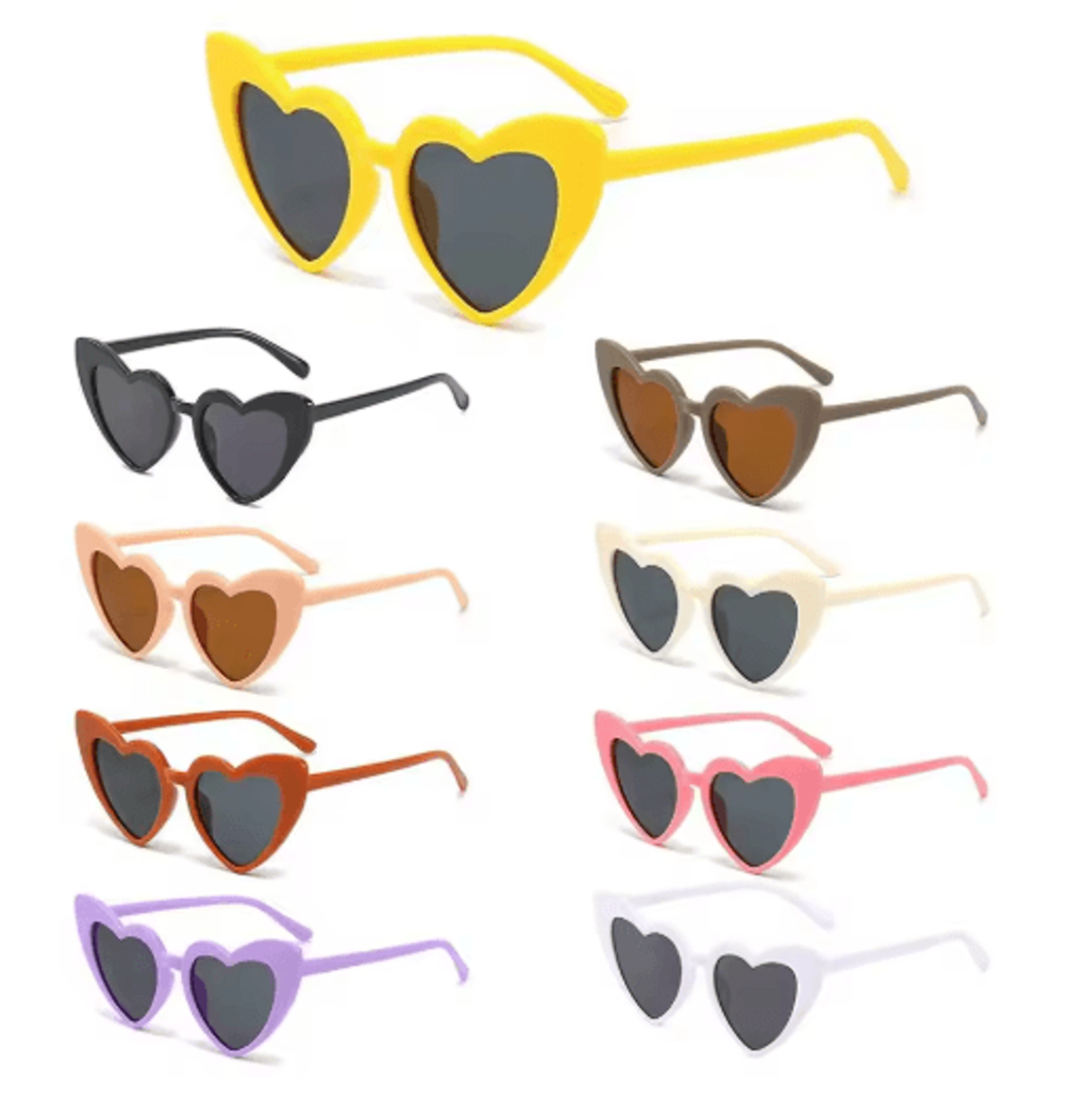 kids heart-shaped sunglasses – cute vintage eyewear for ages 3–9
