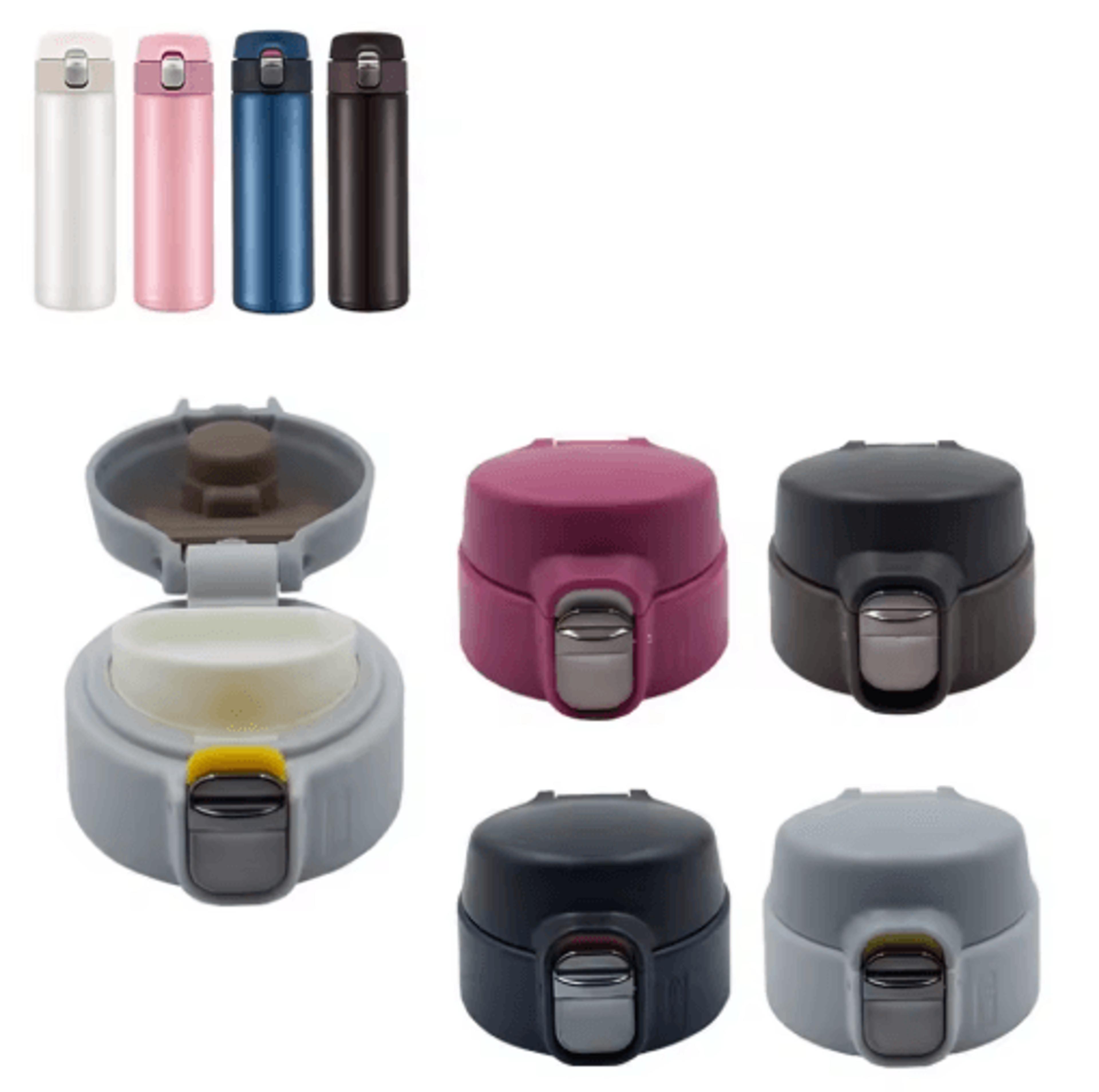 universal replacement water bottle lid – splash-proof bounce cap