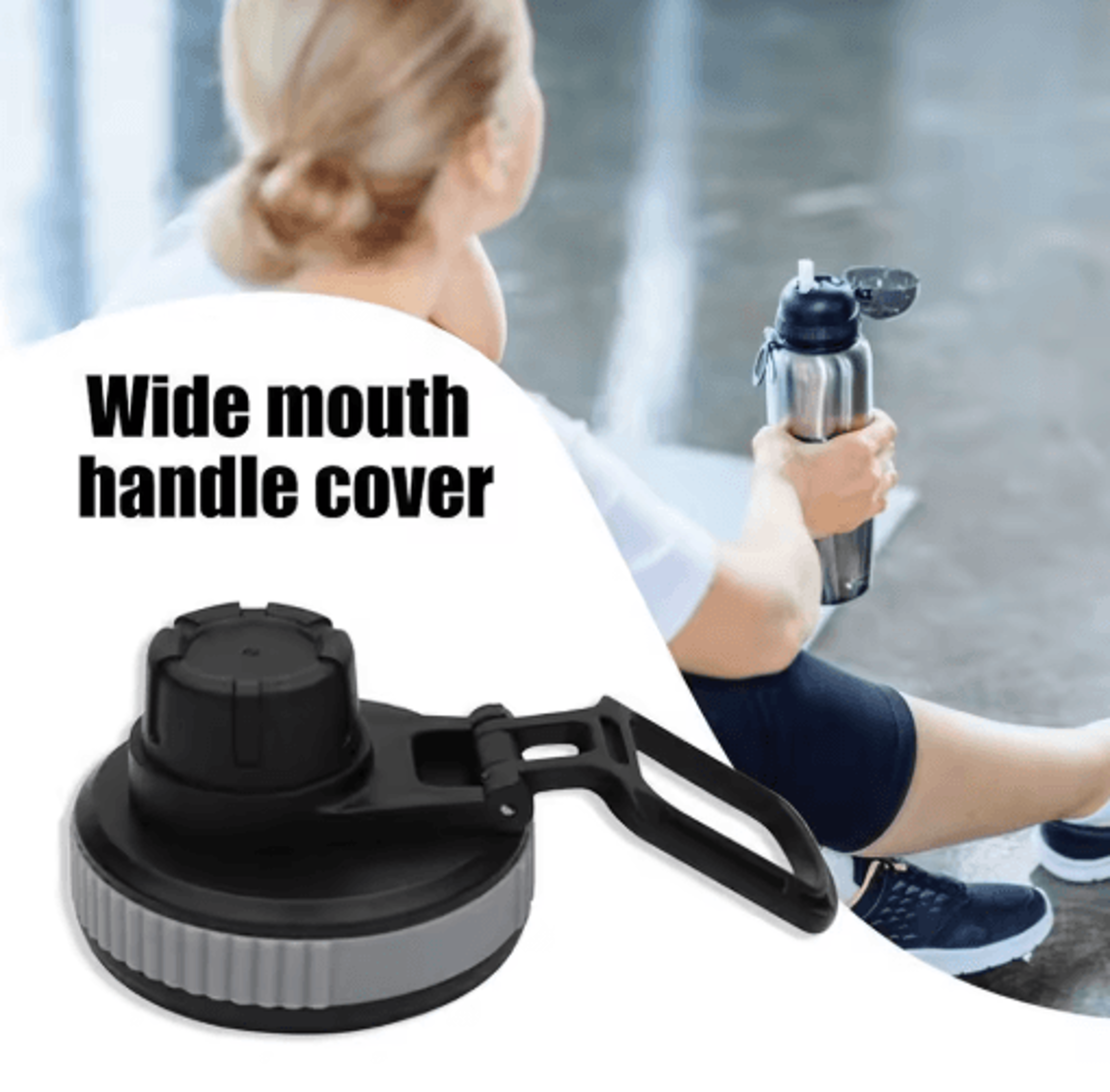 wide mouth water bottle straw lid – flip cap replacement cover