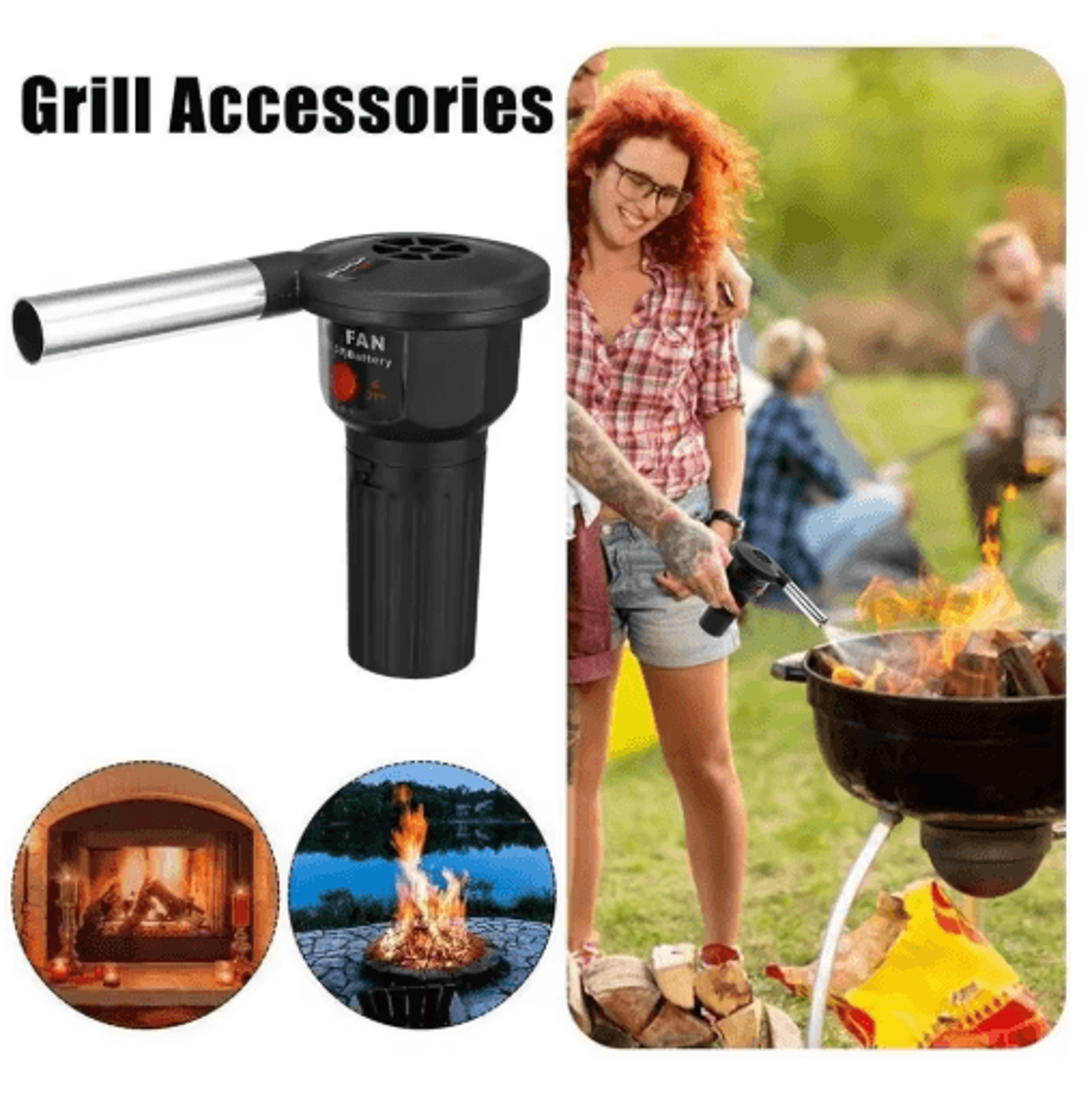 portable fire bellows – handheld campfire air blower