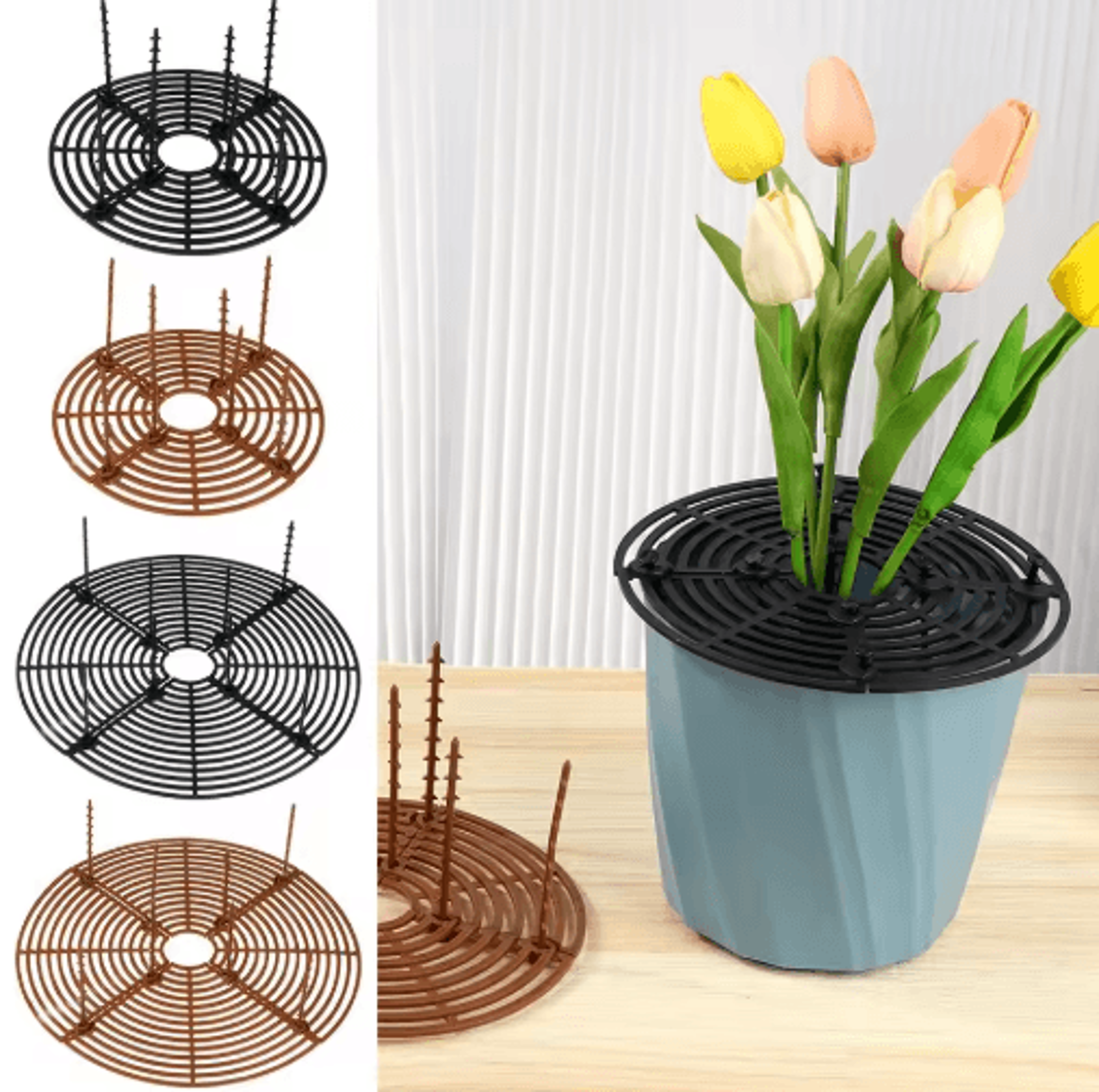 cuttable flower pot soil cover – plant protection mesh with nails