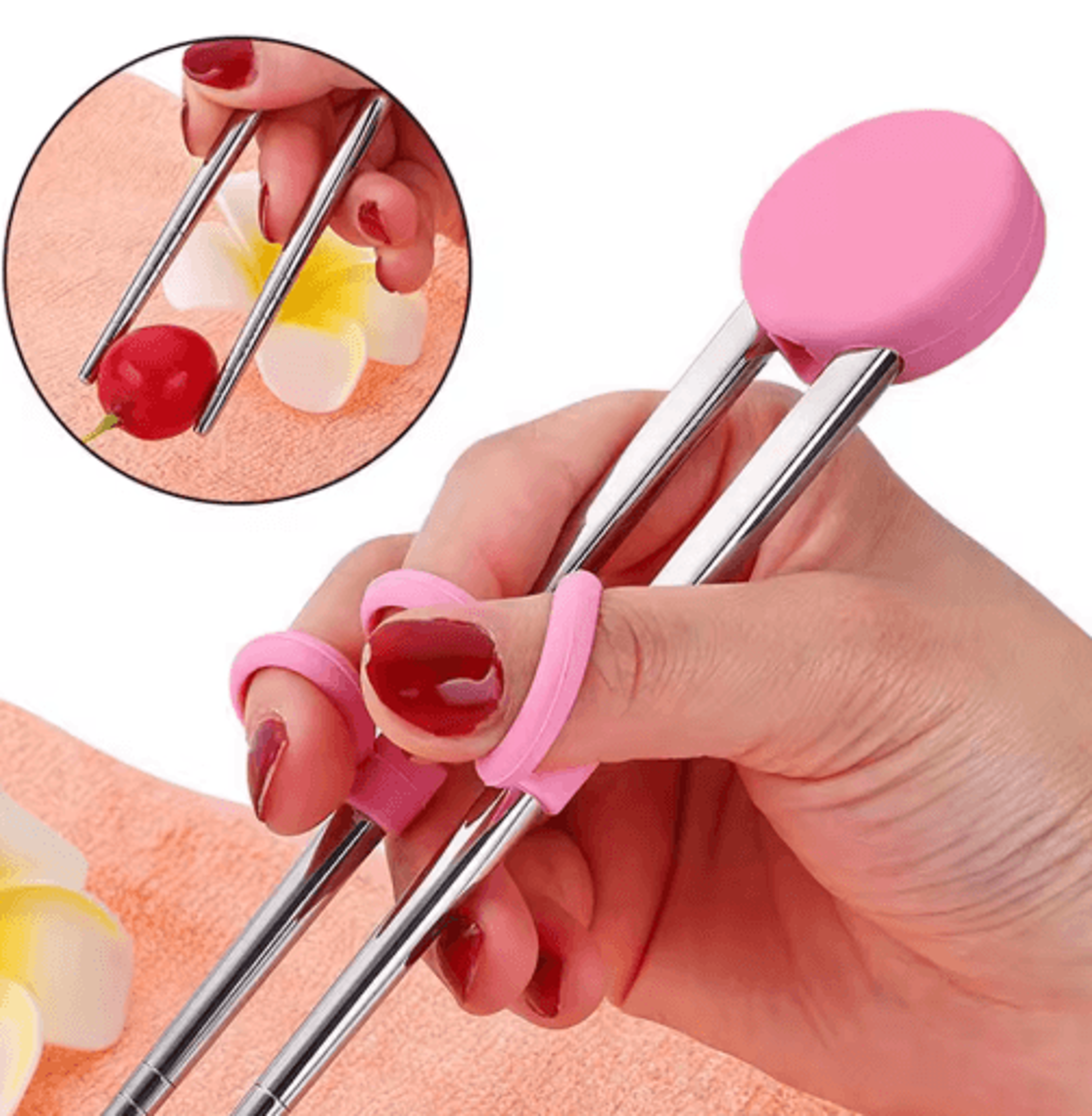 kids stainless steel training chopsticks – reusable learning food sticks