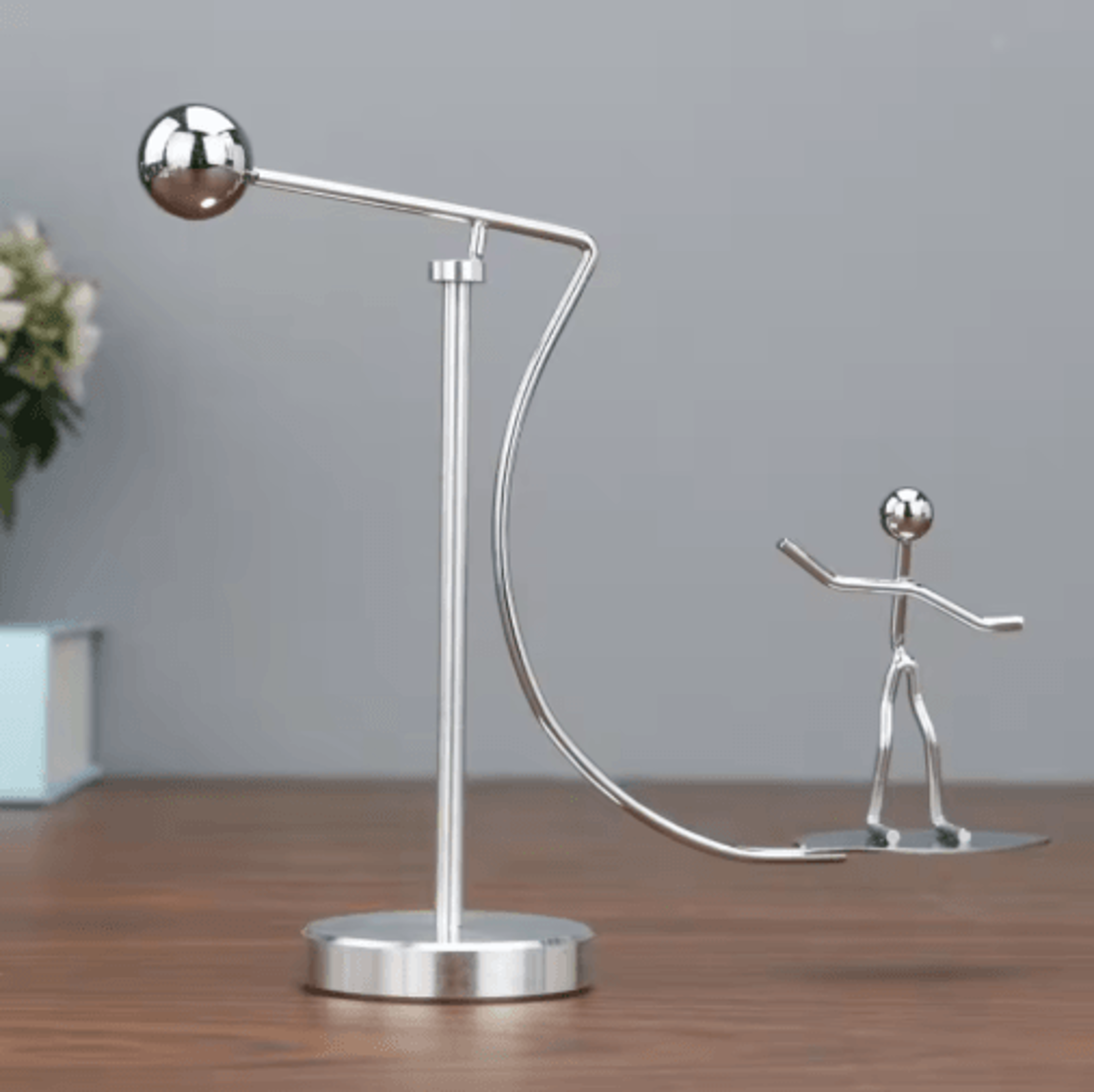 stainless steel balance ball pendulum – creative kinetic desk toy