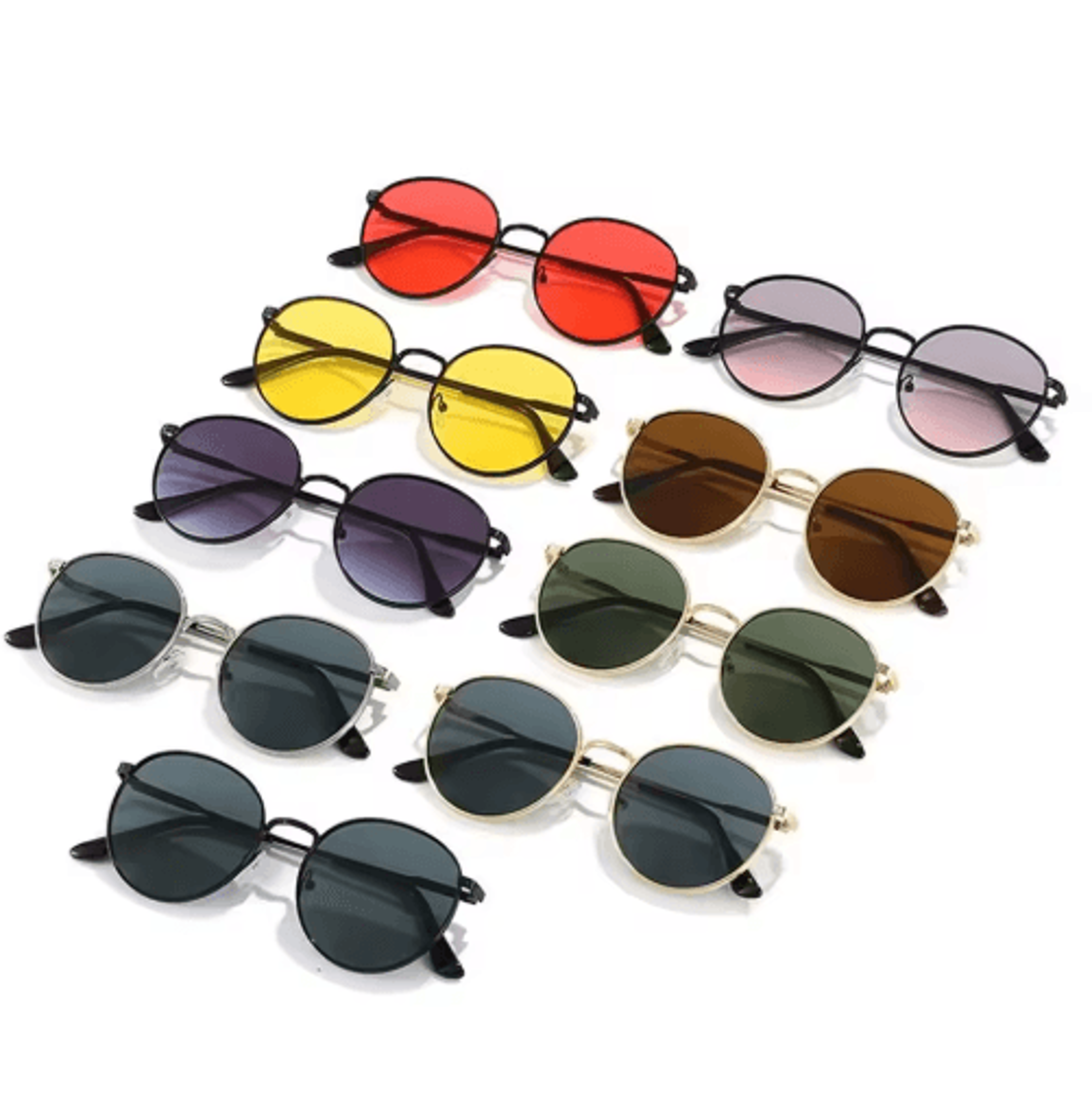 vintage round sunglasses – metal frame uv protection shades