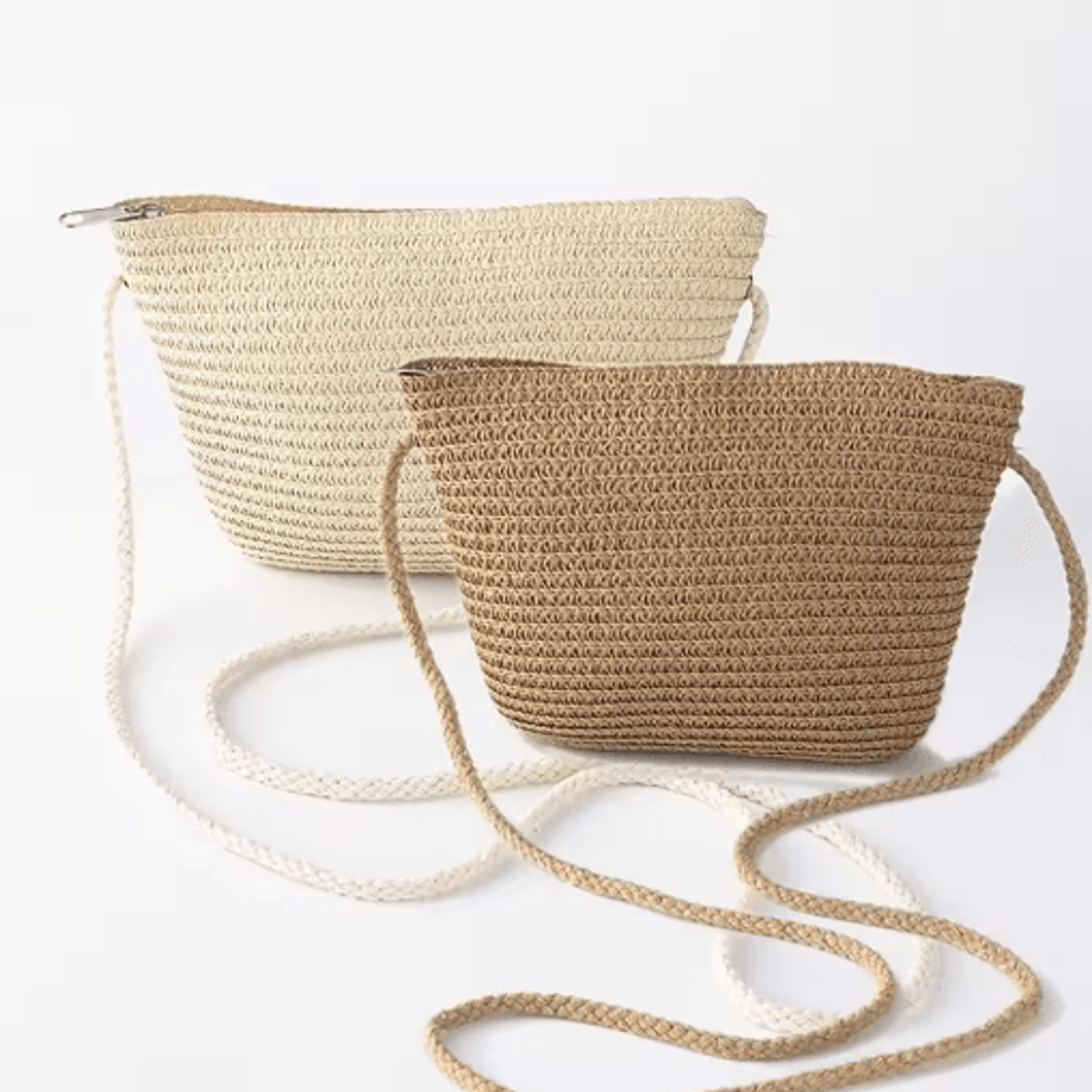 large capacity straw crossbody bag – casual beach & travel handbag