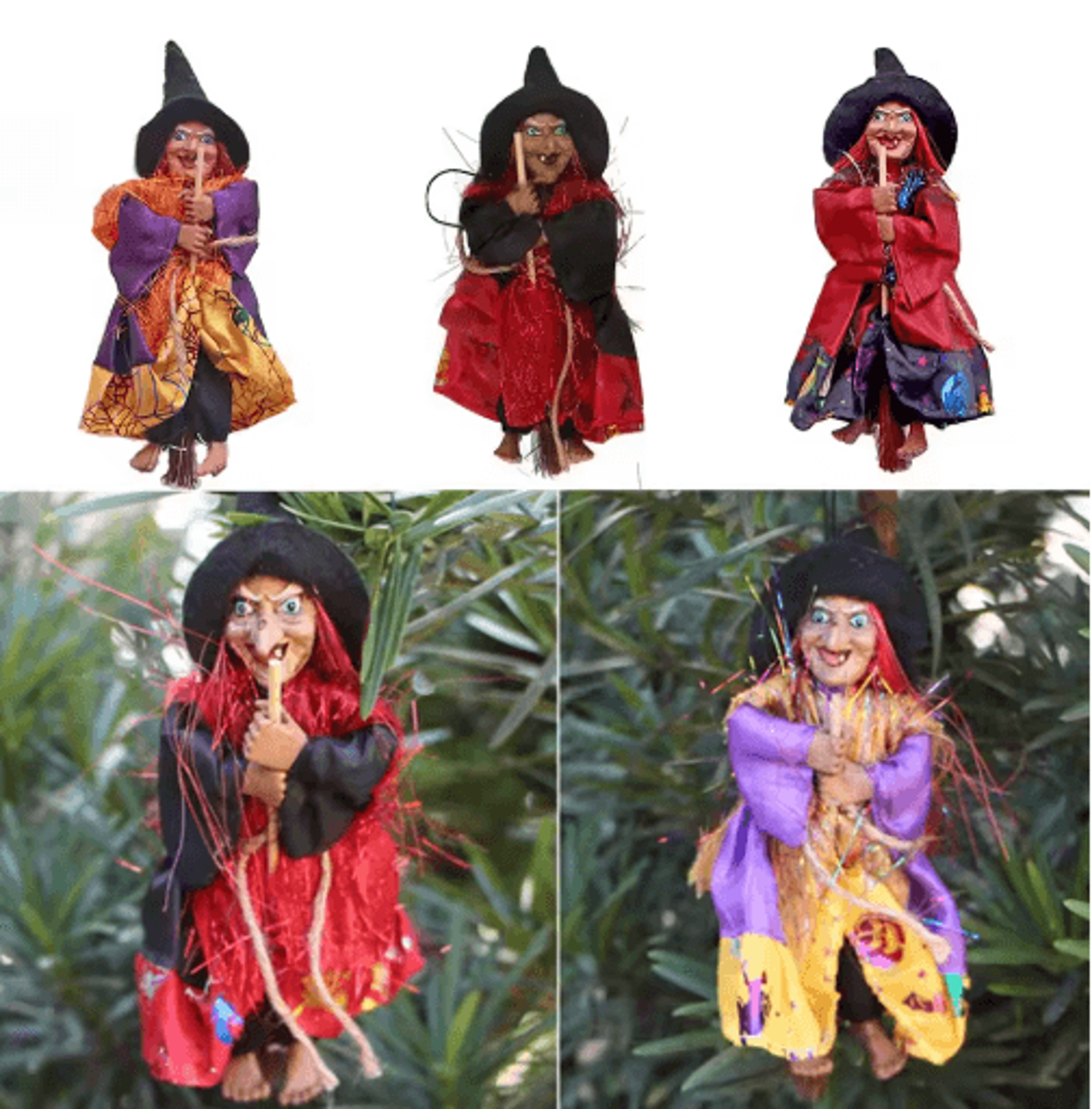 hanging witch figurine – spooky ghost festival party decoration