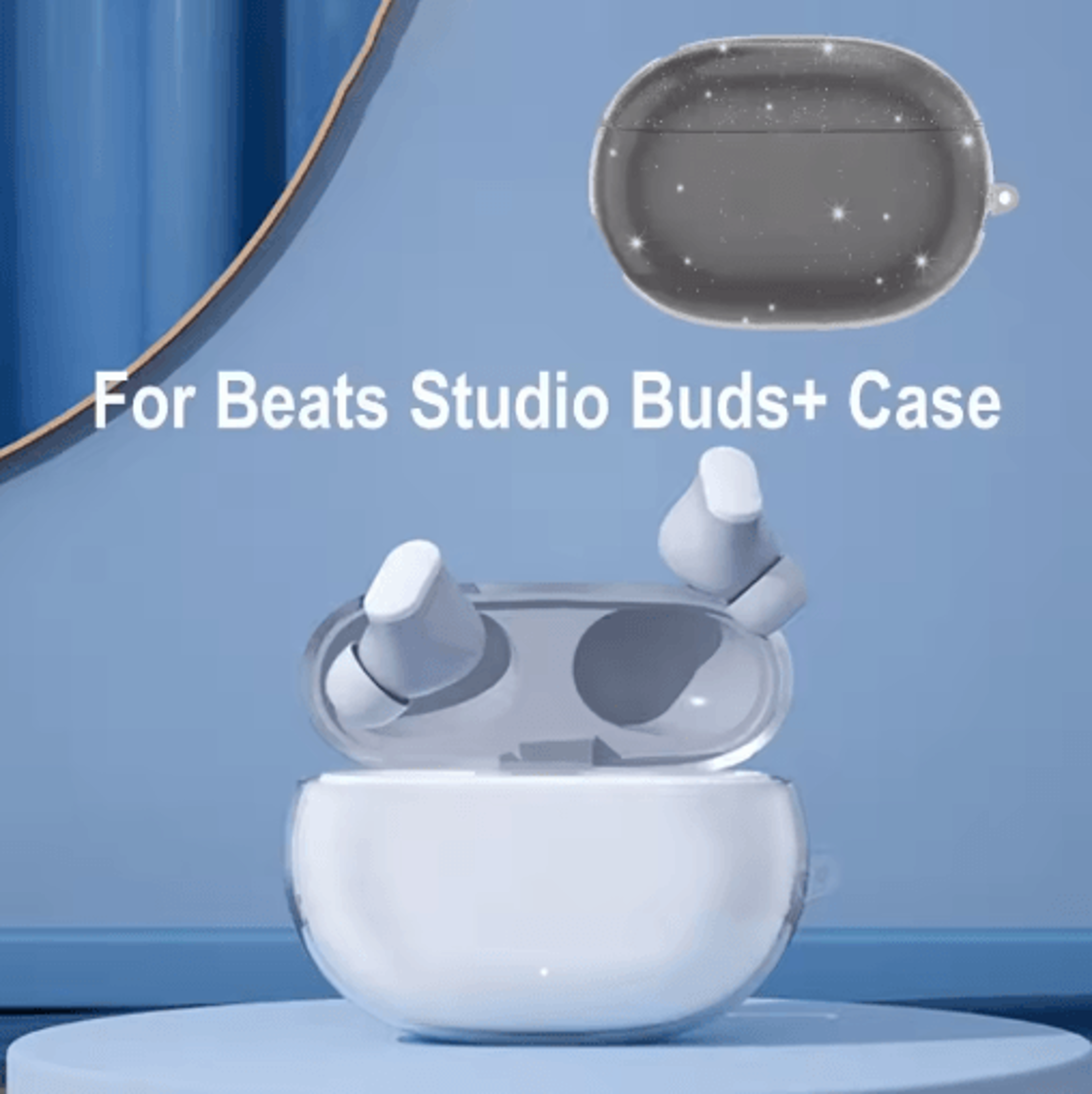 soft transparent protective case for beats studio buds+