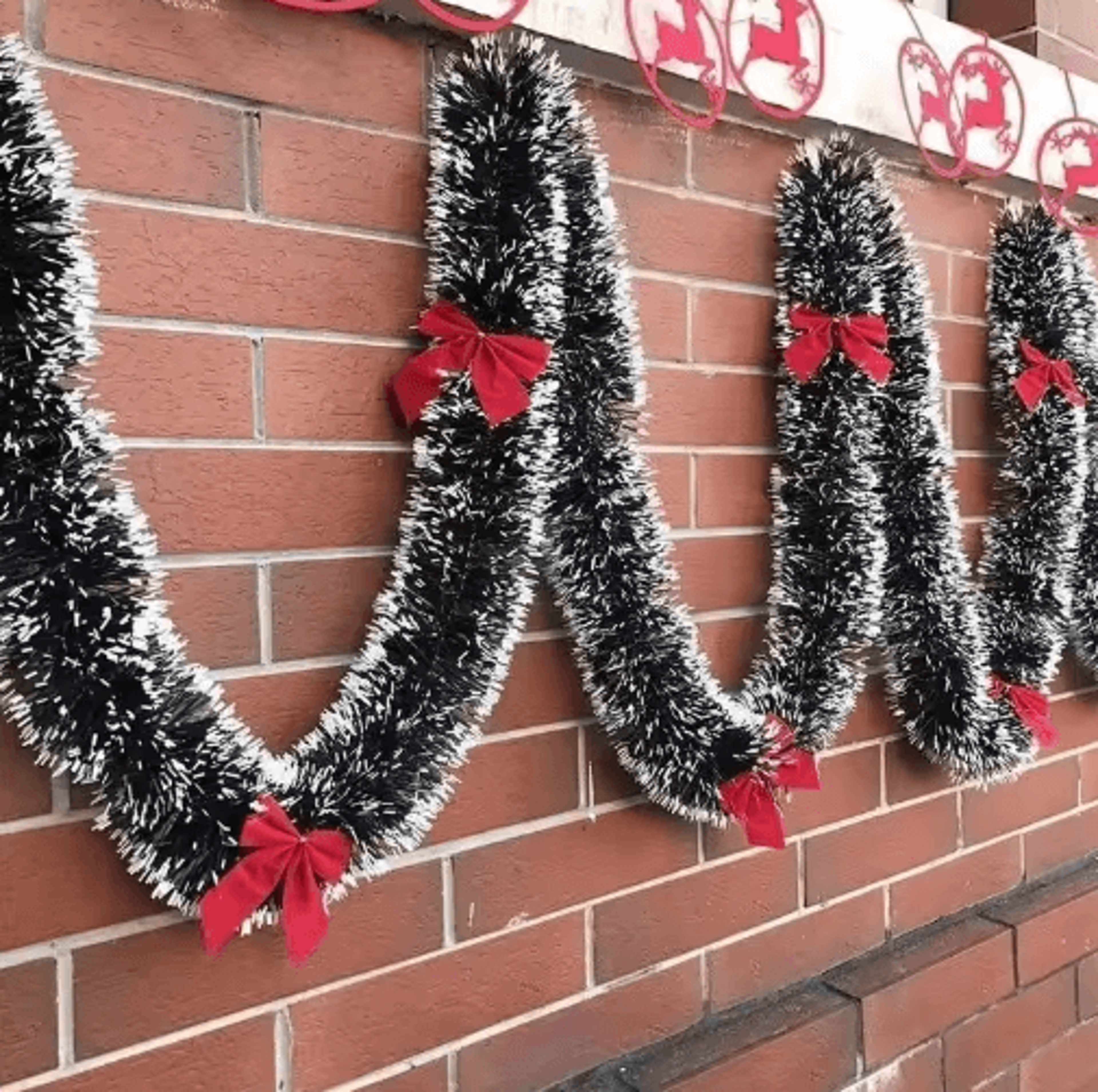 2m christmas ribbon garland – festive tree & party decoration