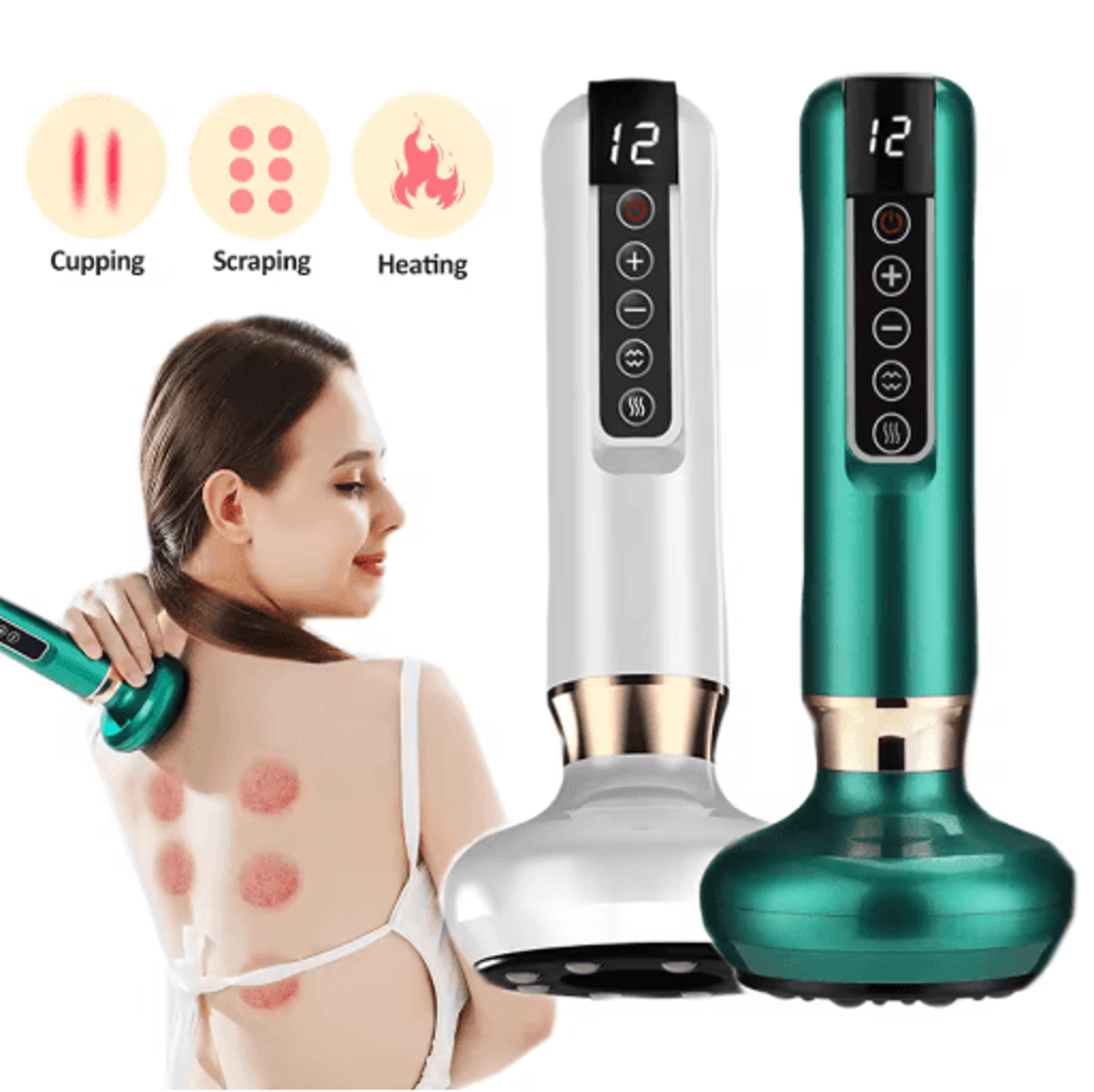 intelligent vacuum cupping set – glass jar suction body massager