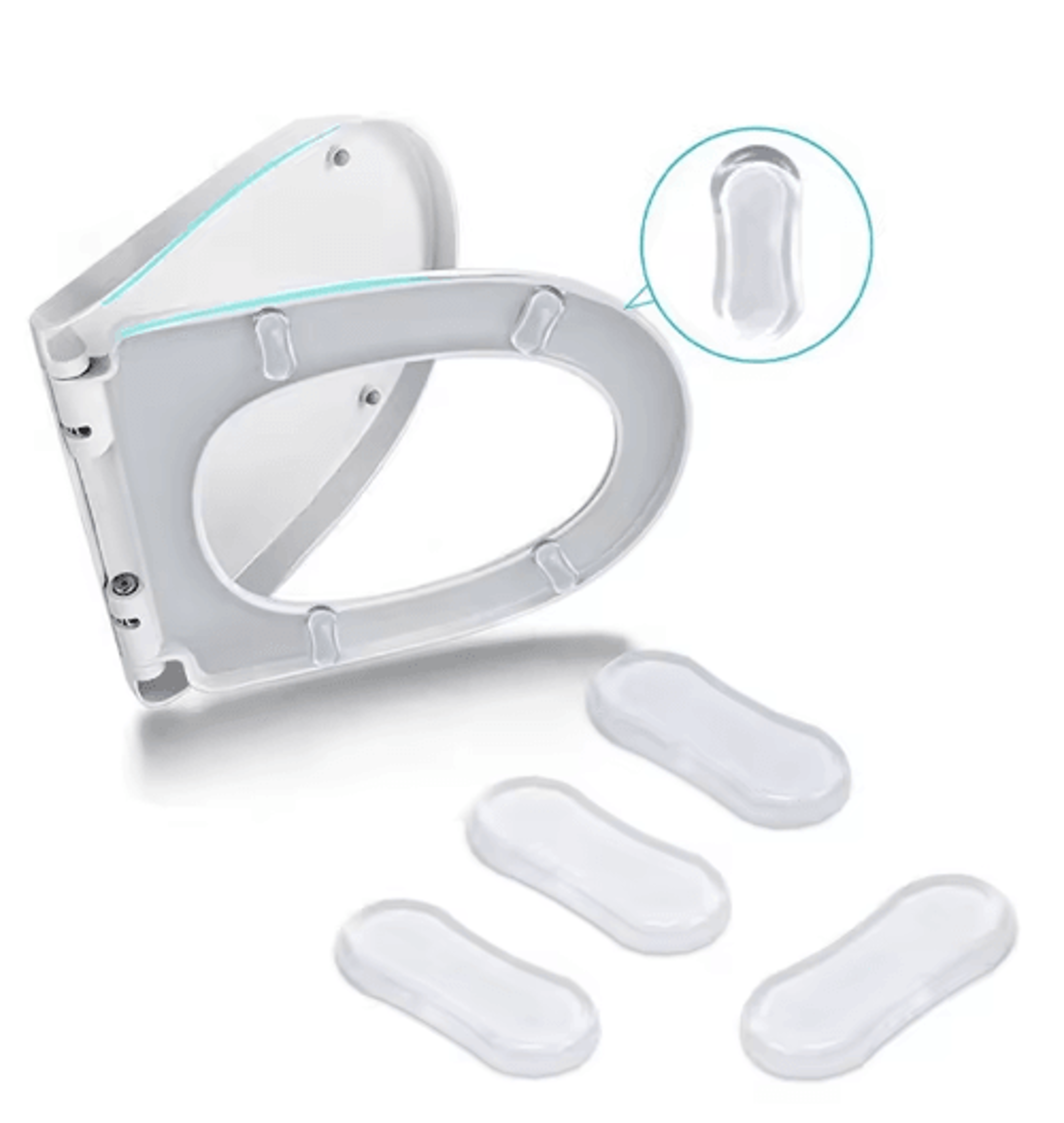 4pcs self-adhesive toilet seat bumpers – anti-collision cushion pads