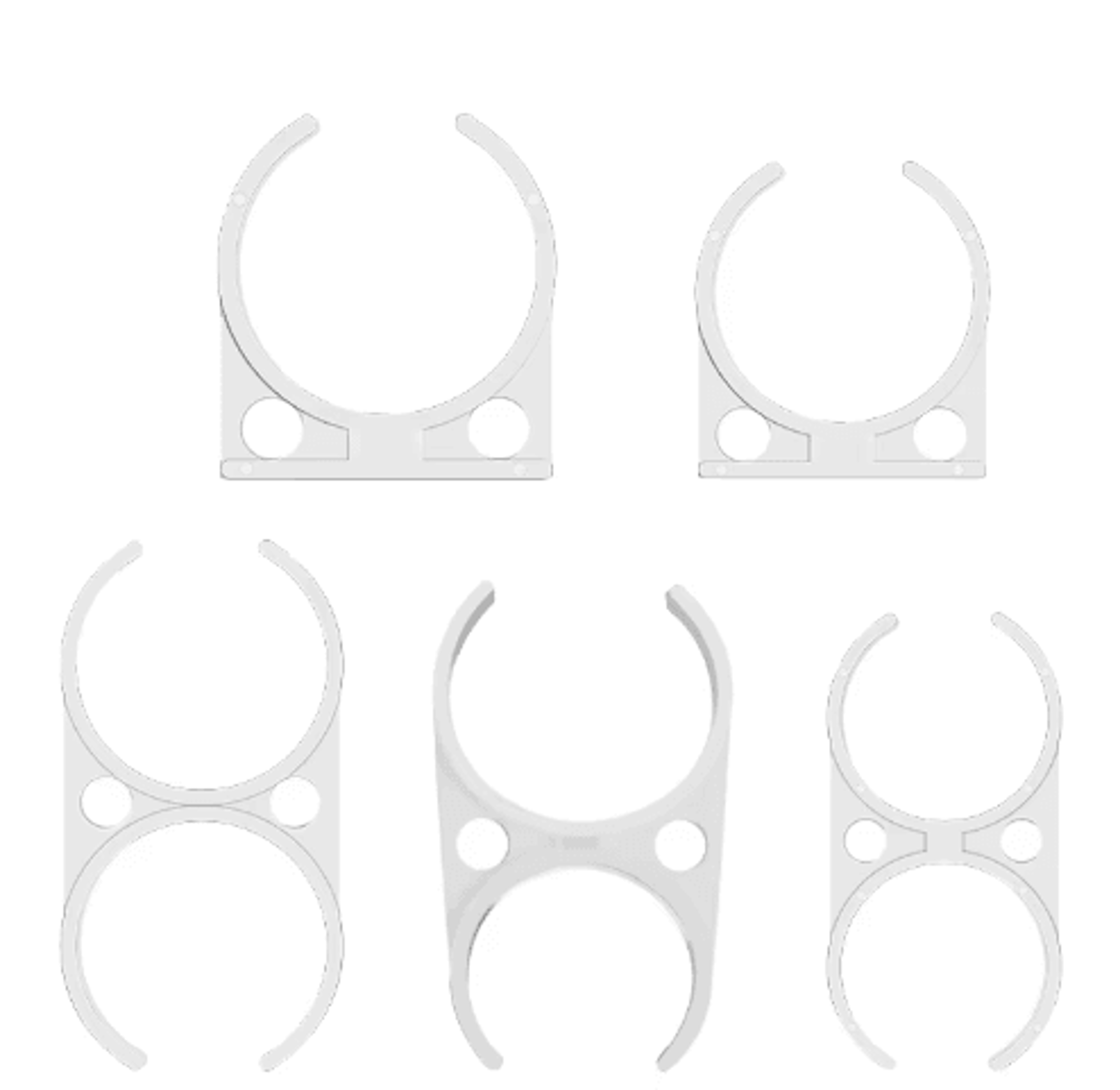 5pcs water filter mounting clips – ro & aquarium fixed brackets