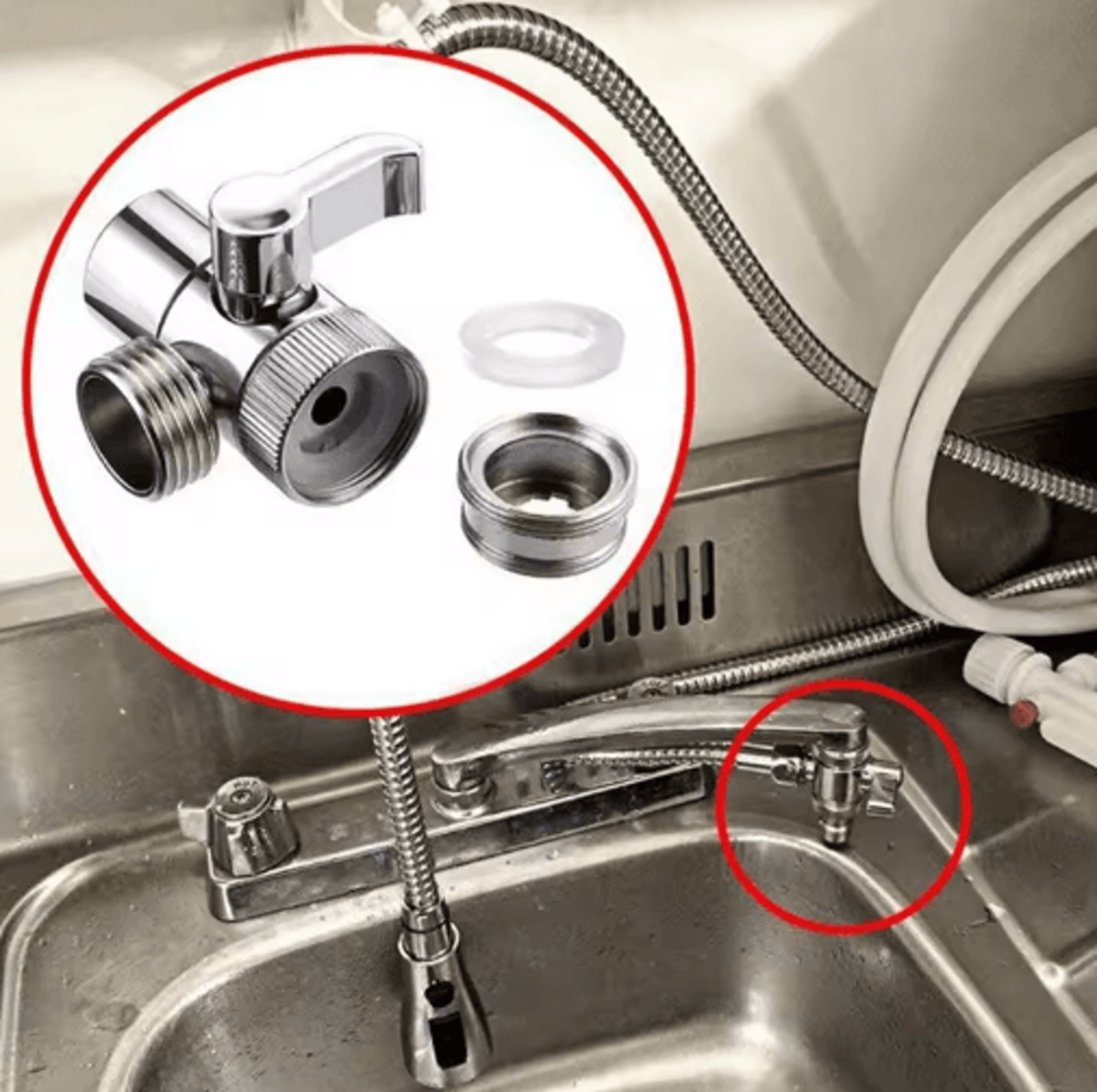 faucet diverter valve – sink tap splitter & bidet connector