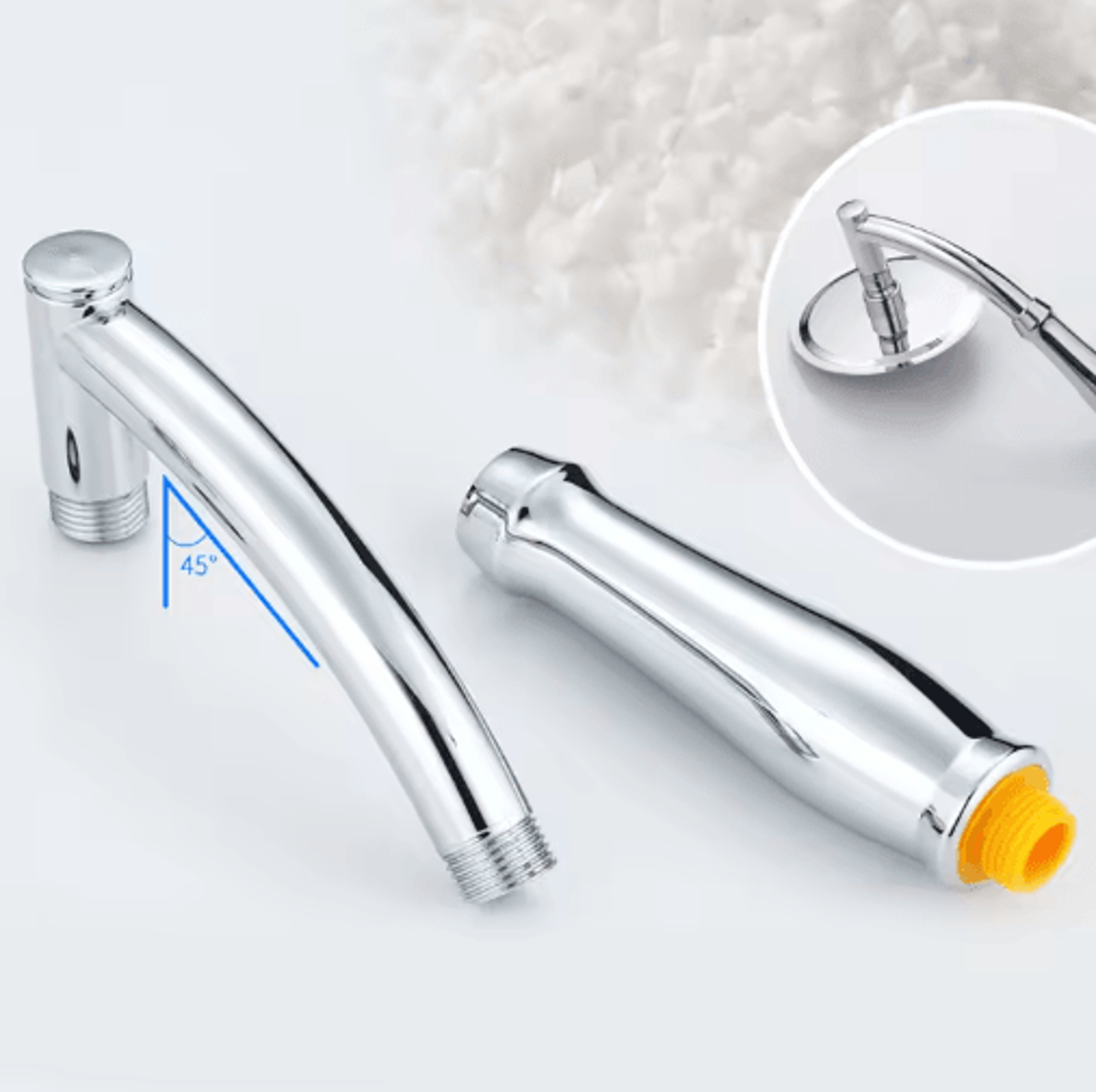 adjustable shower head extension arm – stainless steel rain shower pipe
