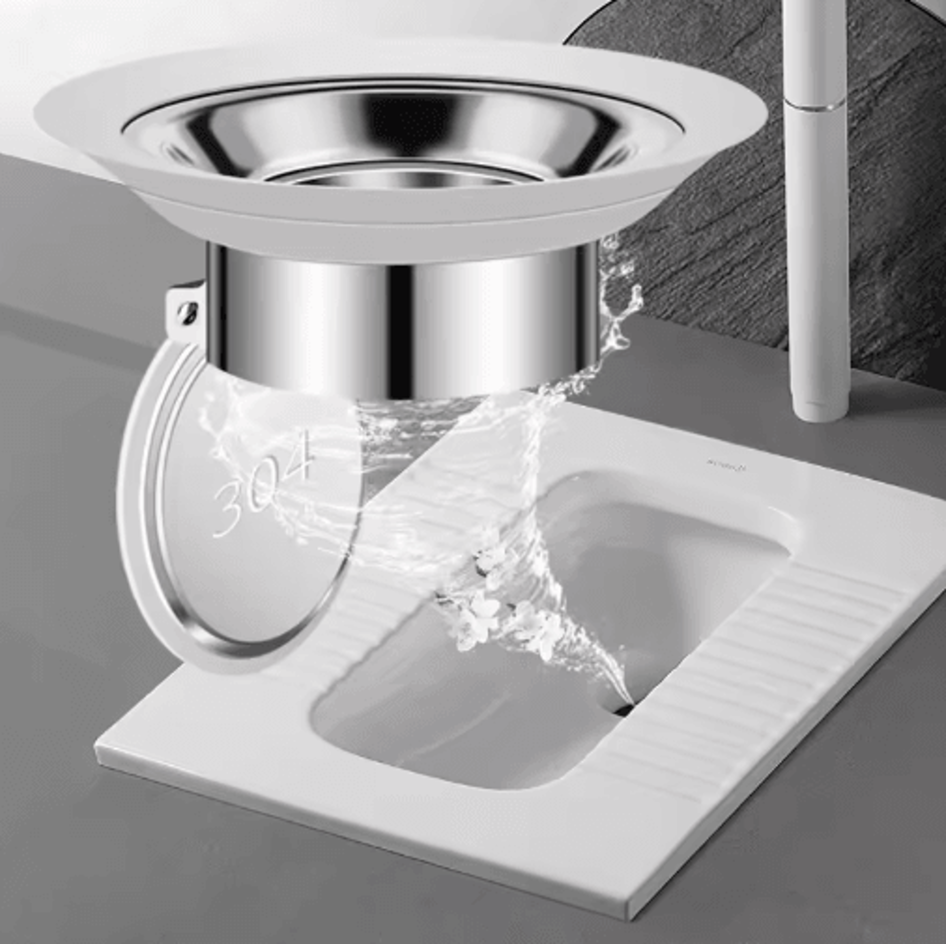 stainless steel squat toilet stopper – anti-odor drain plug cover