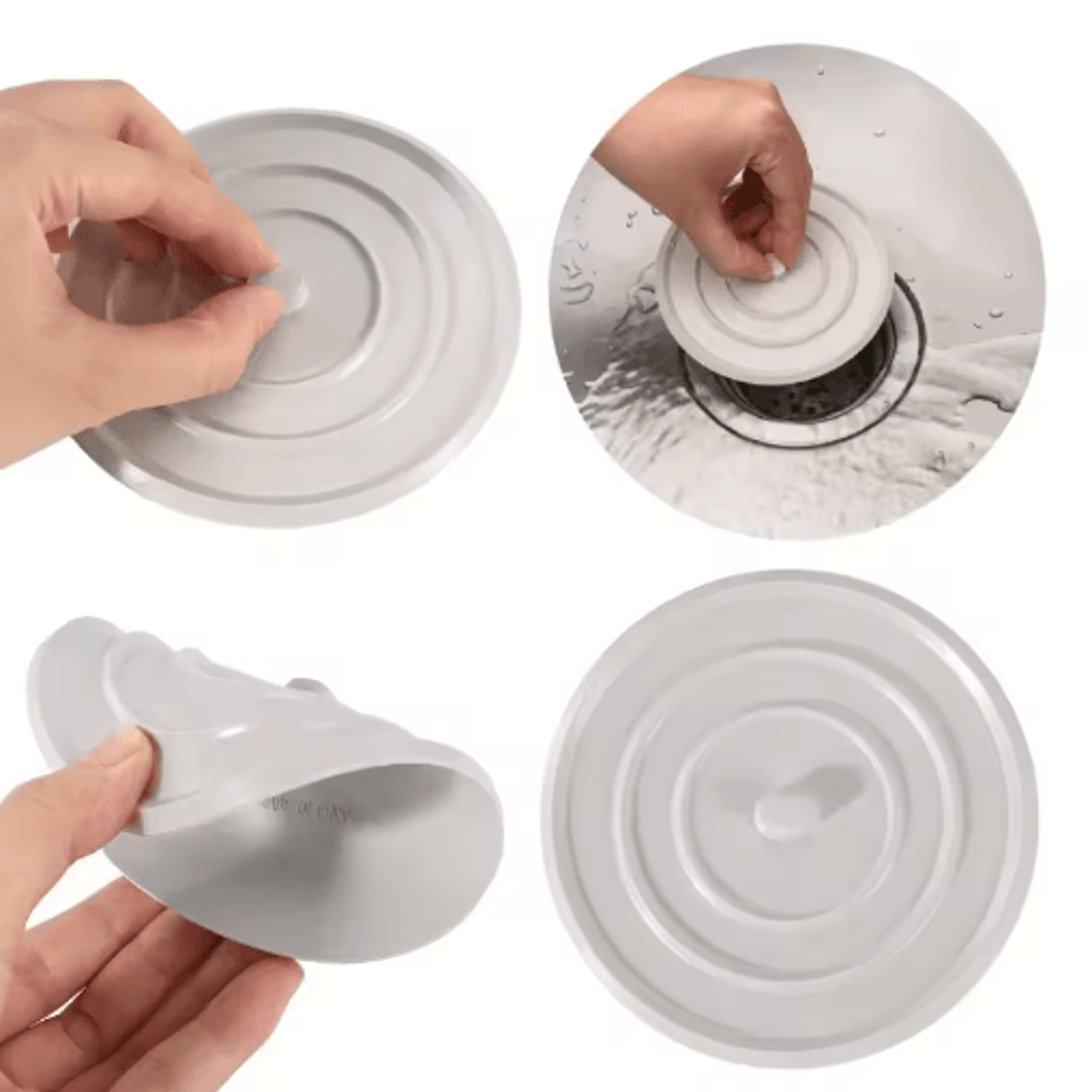 large silicone bathtub stopper – flat leak-resistant drain cover
