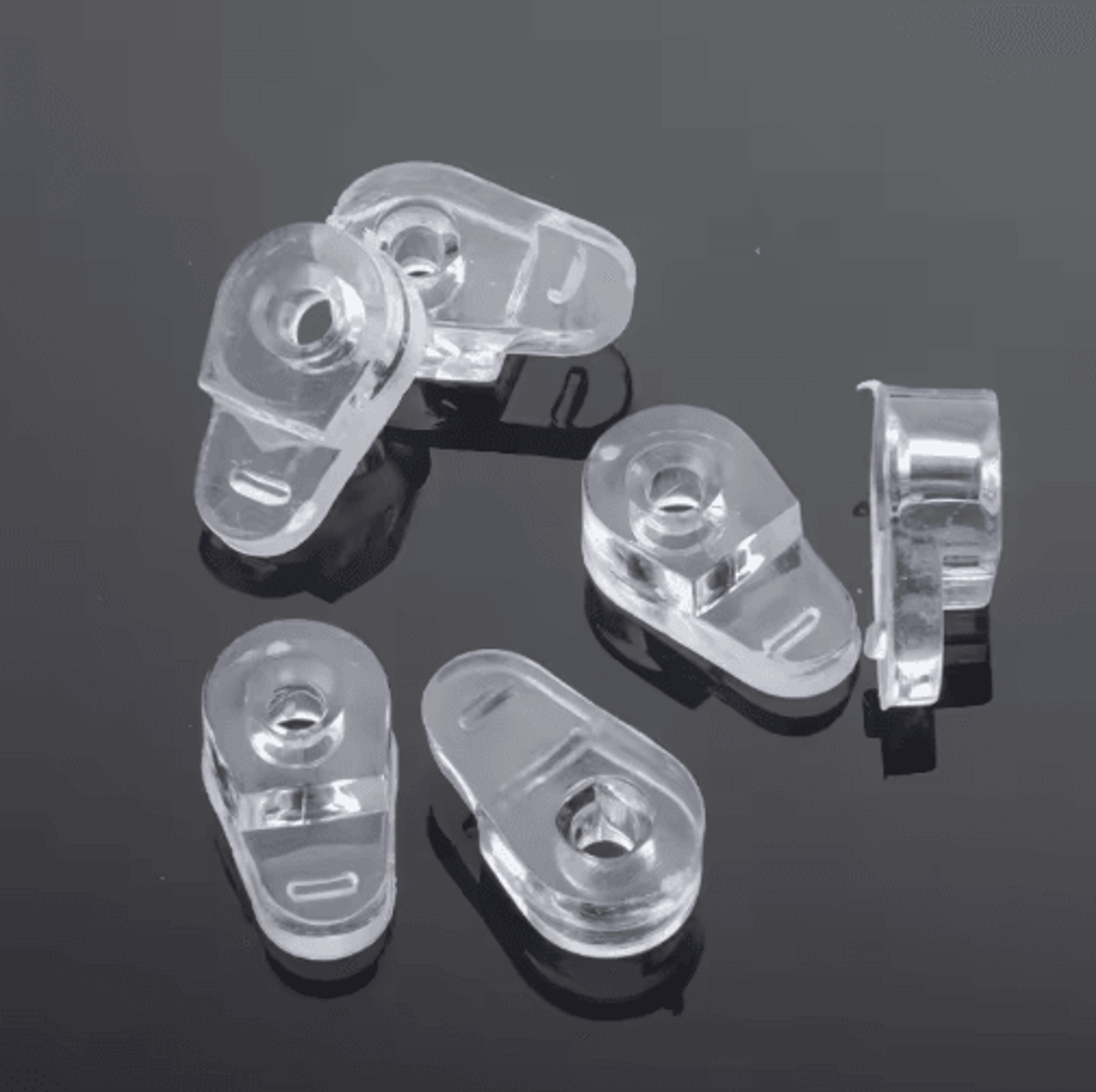 10pcs transparent glass retainer clips – mirror & cabinet fixing holders