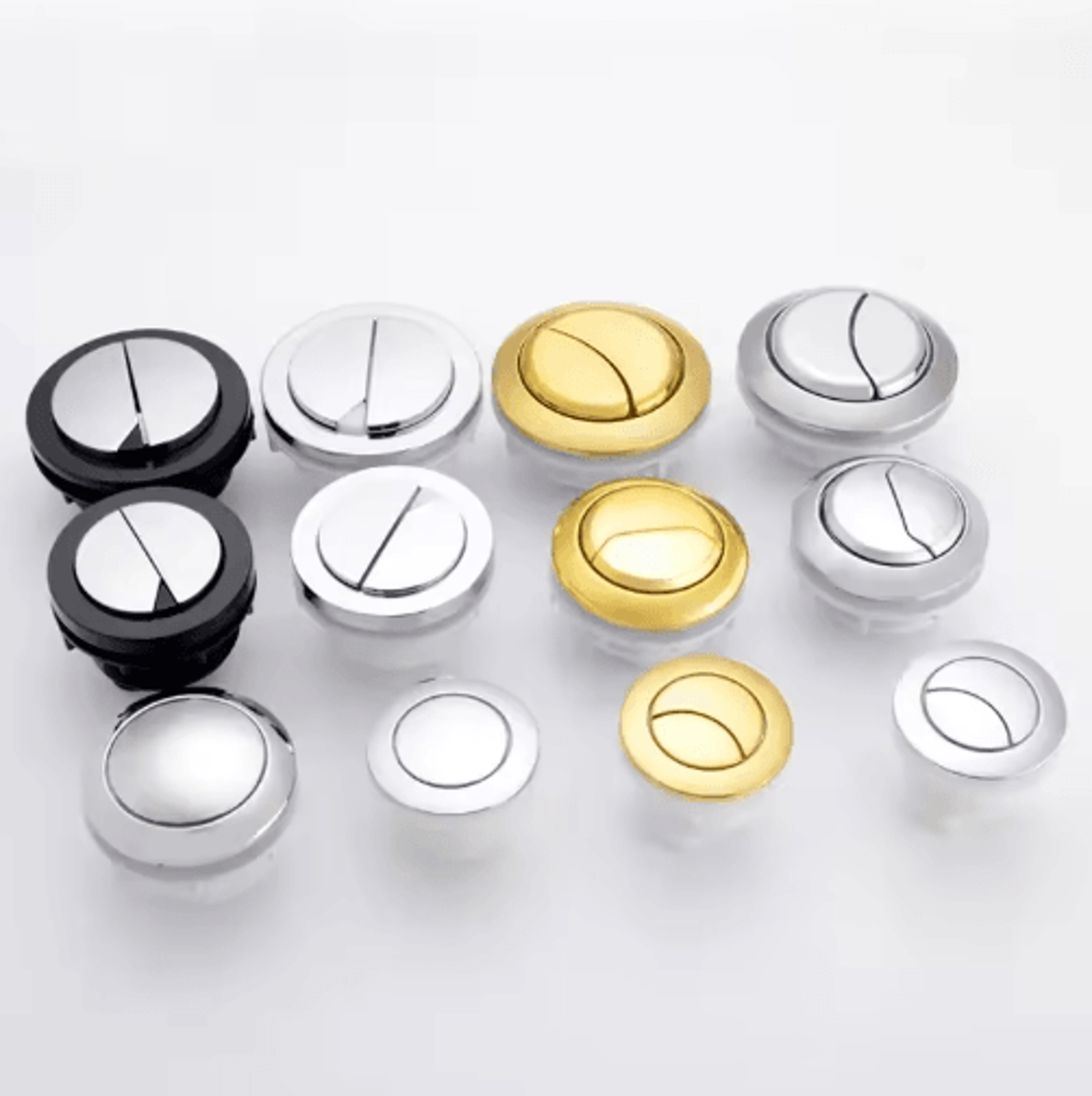 dual flush toilet tank button – 38/48/58mm round push switch
