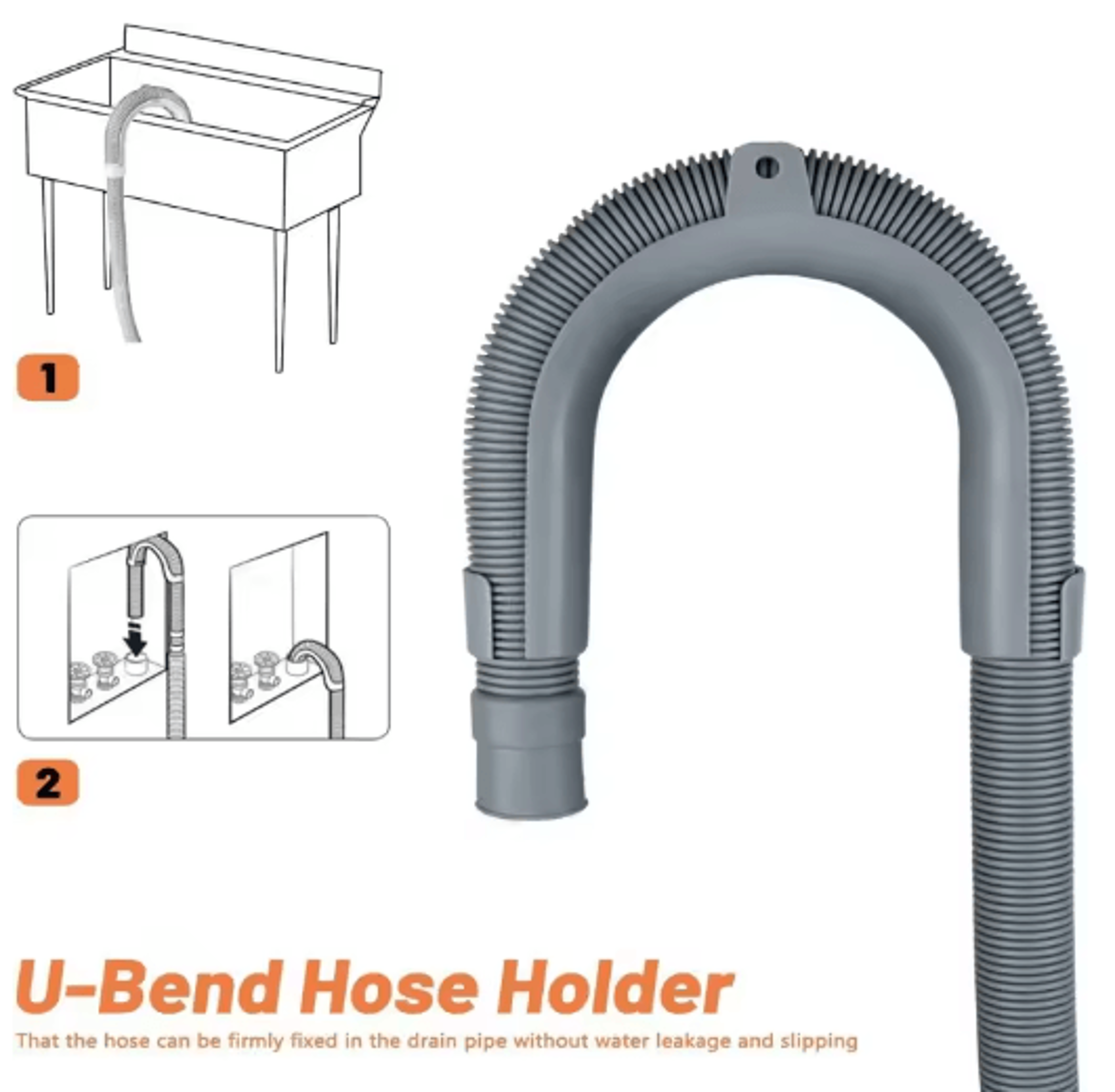 u-shape washing machine drain hose holder – universal-style guide bracket