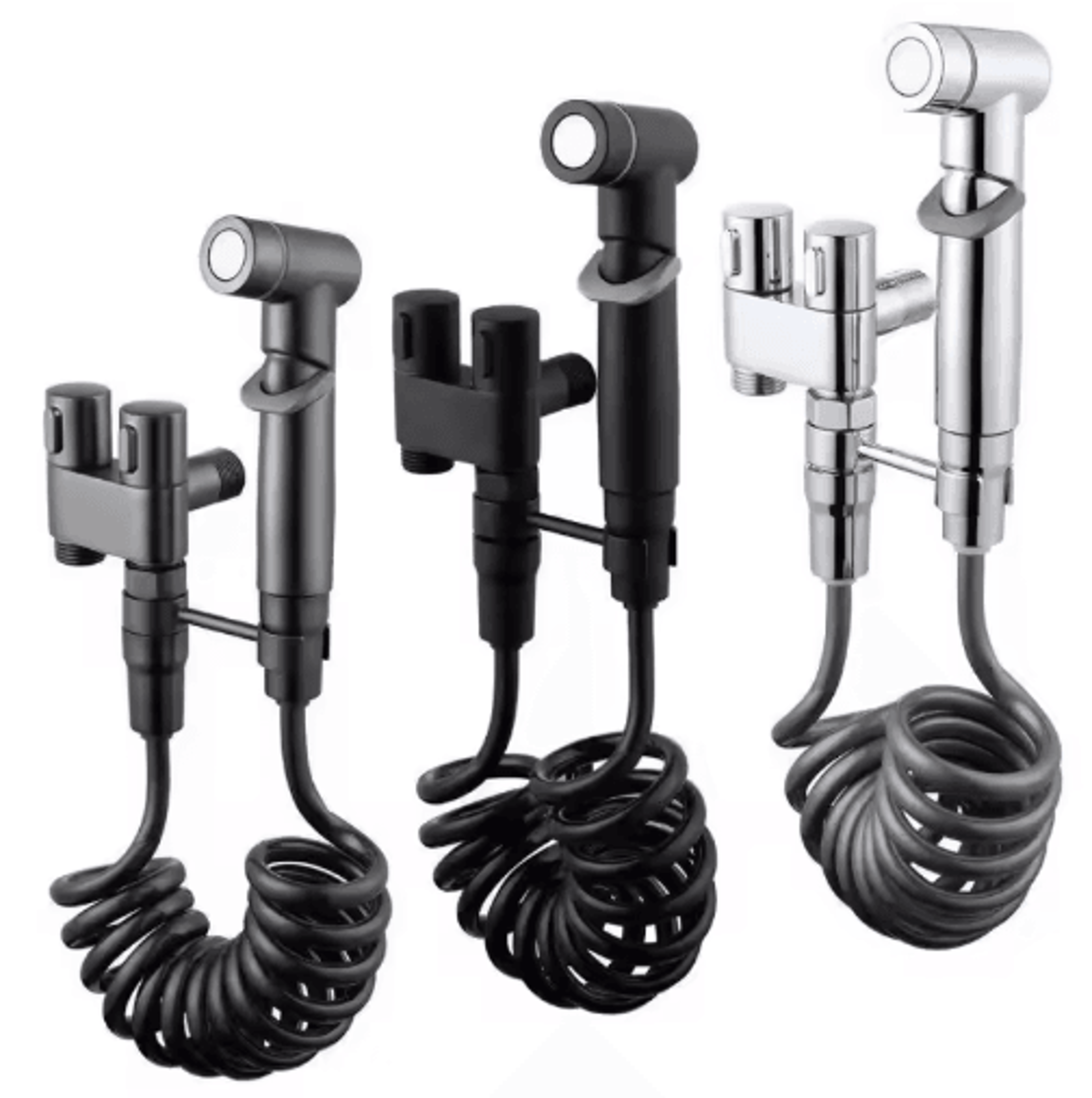 handheld bidet sprayer set – toilet cleaning shower with dual outlet valve