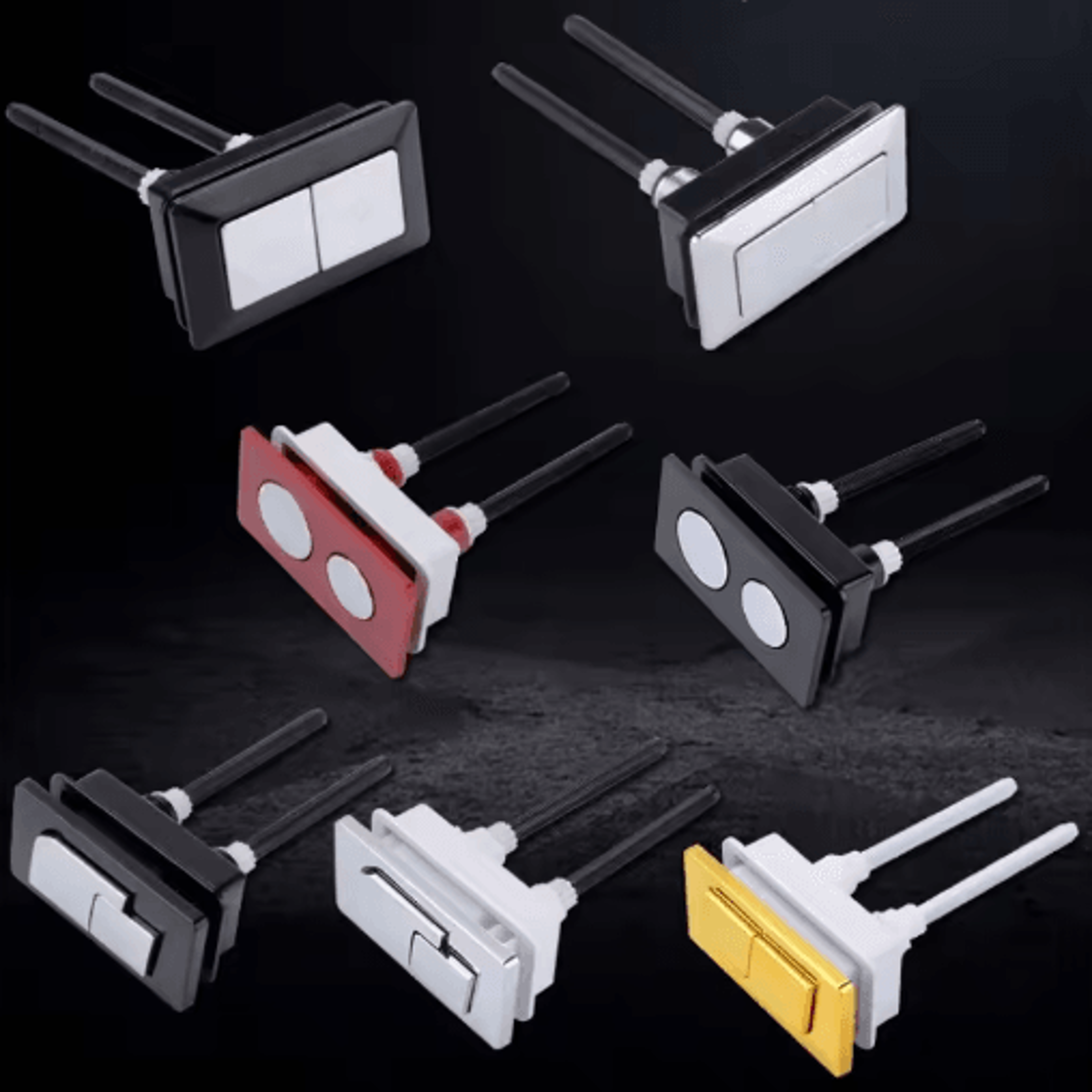 rectangular dual flush toilet button – tank drain valve switch