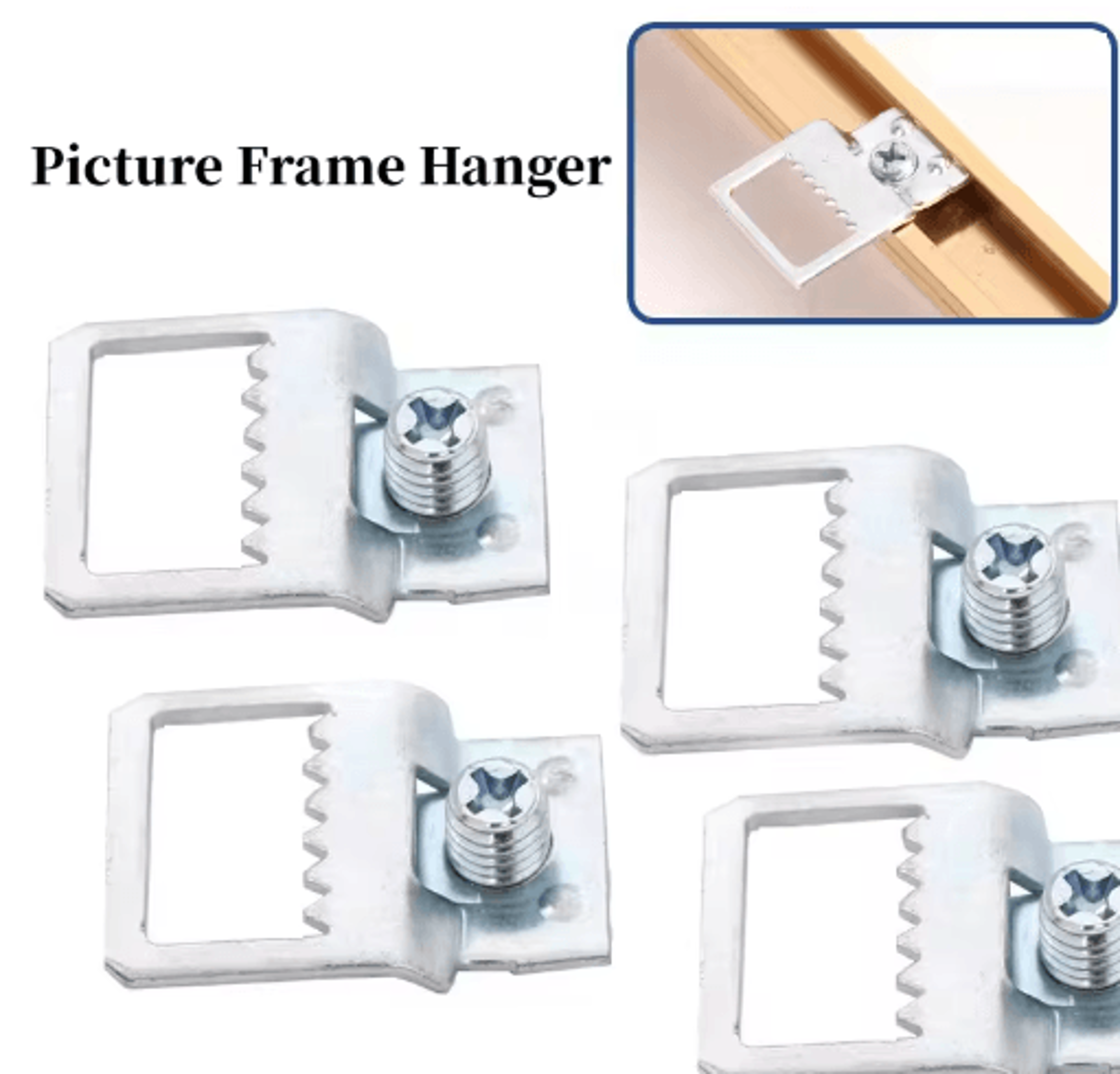 10pcs sawtooth picture frame hangers – hidden hooks with screws