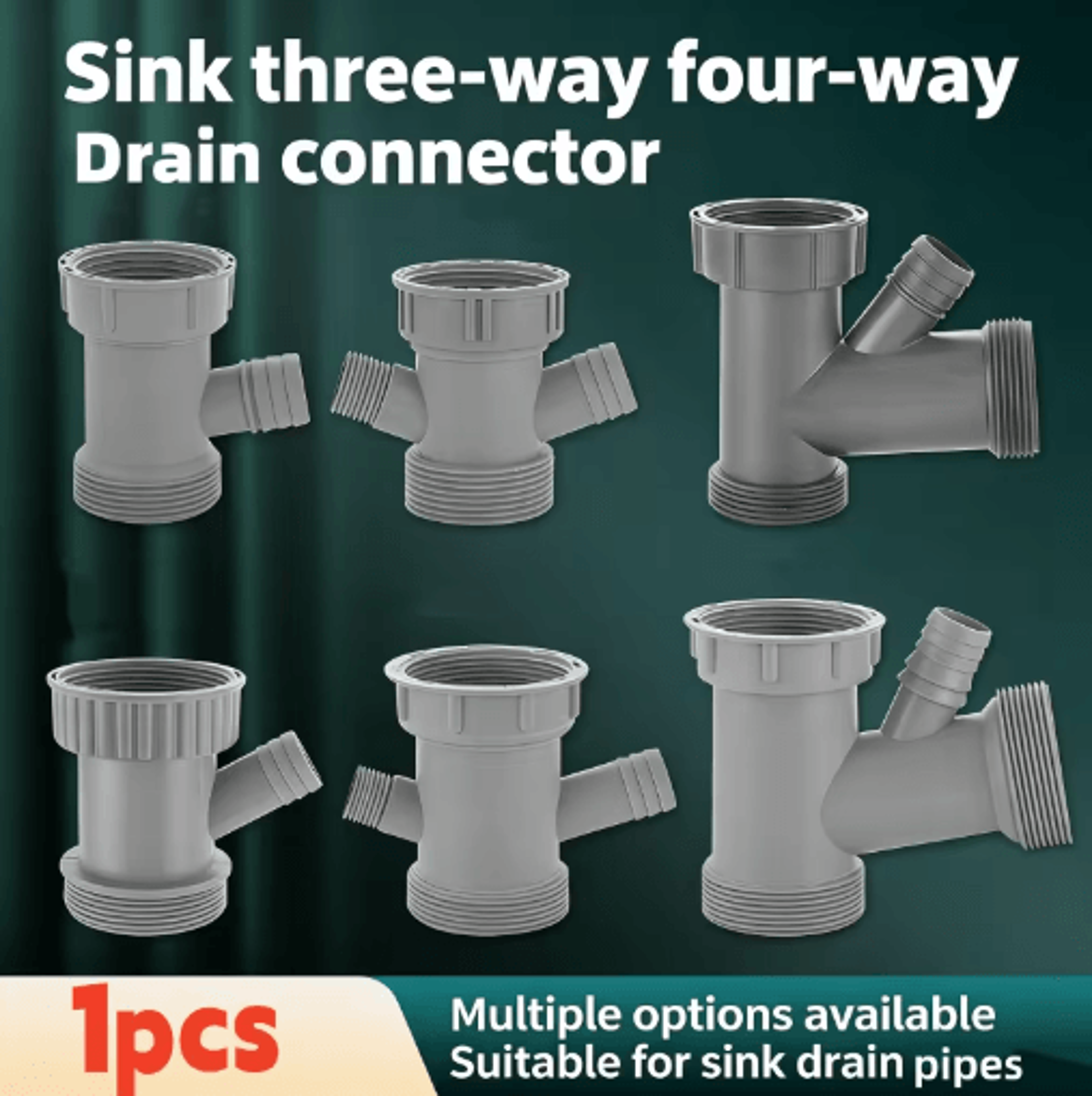 y-shaped sink drain pipe adapter – basin sewer branch connector