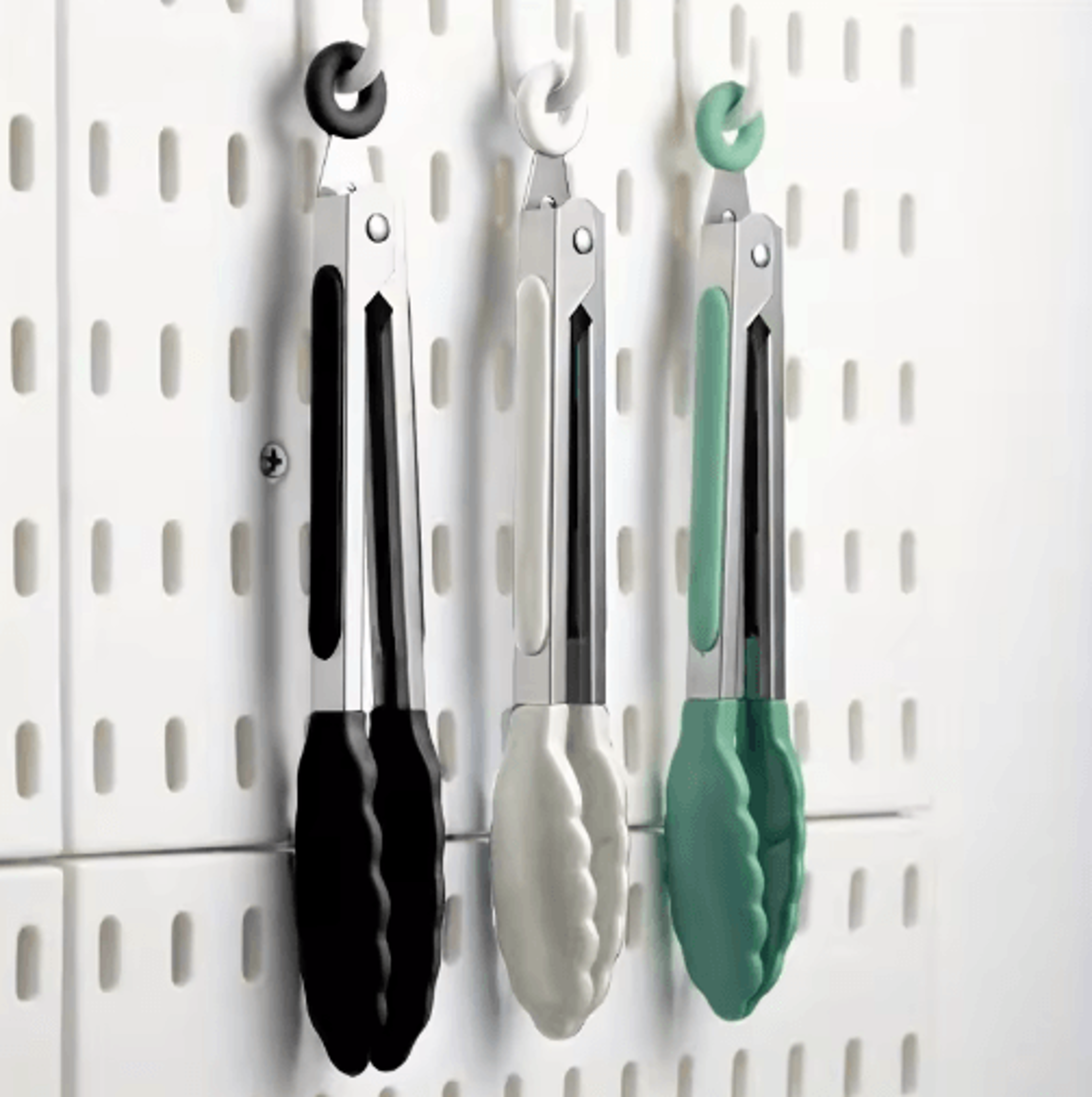 9-inch stainless steel cooking tongs – non-slip silicone tip kitchen tongs