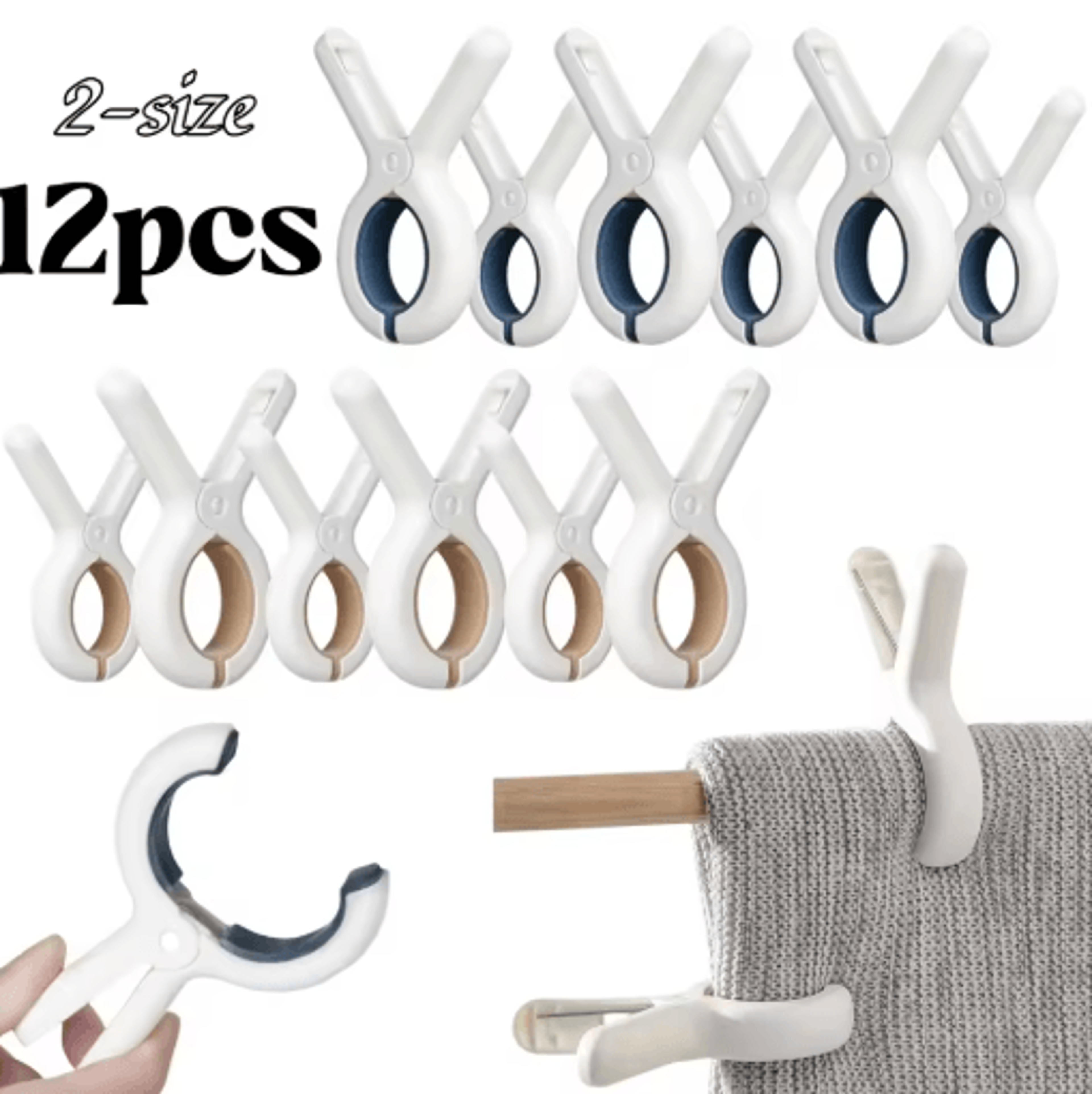 heavy-duty beach towel clips – windproof laundry & blanket pegs
