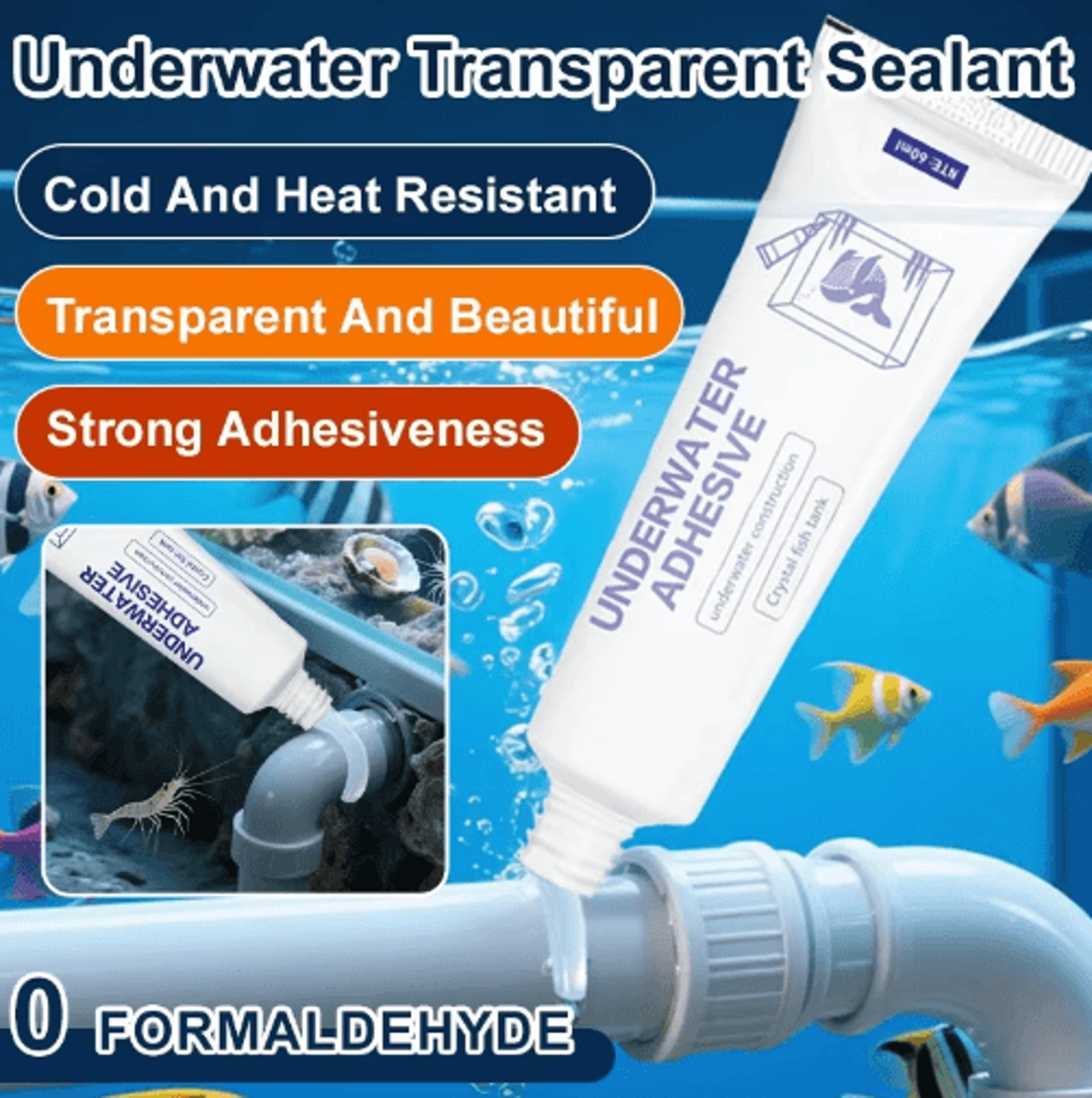 waterproof sealant glue – underwater aquarium & pipe leak repair adhesive