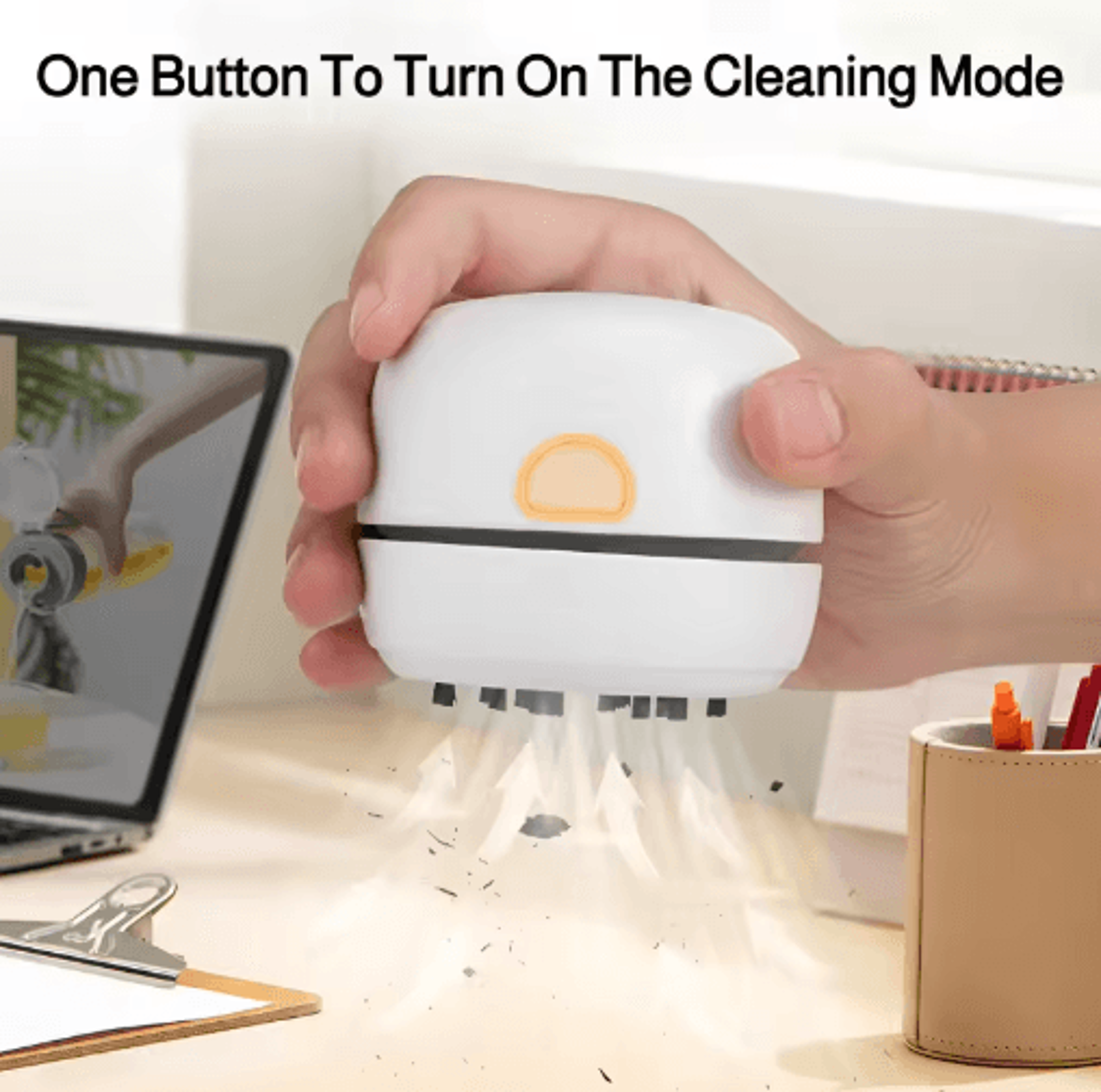 mini desktop vacuum cleaner – portable keyboard & desk crumb cleaner