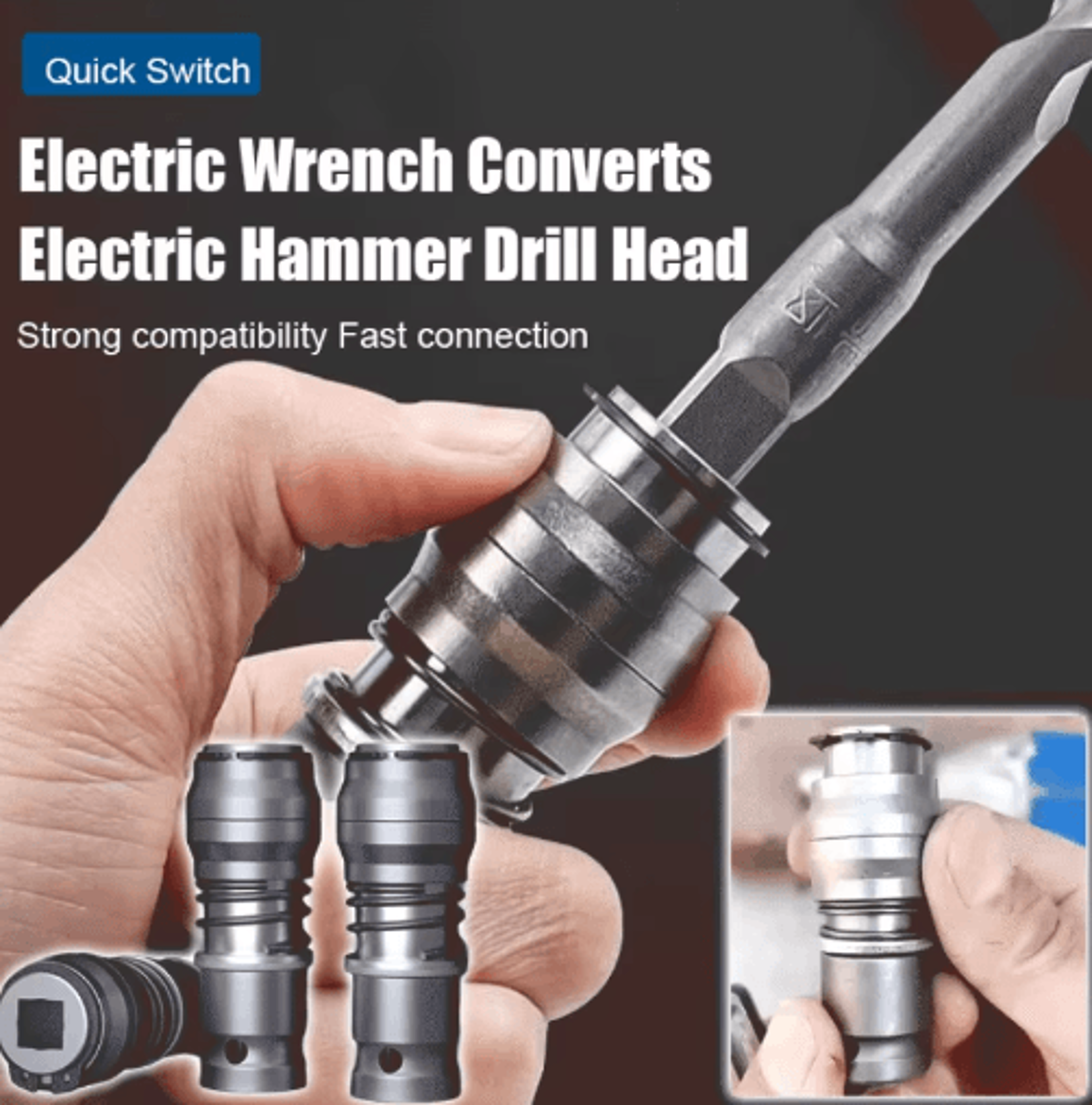 rechargeable multifunction electric wrench – 4-hole conversion adapter tool