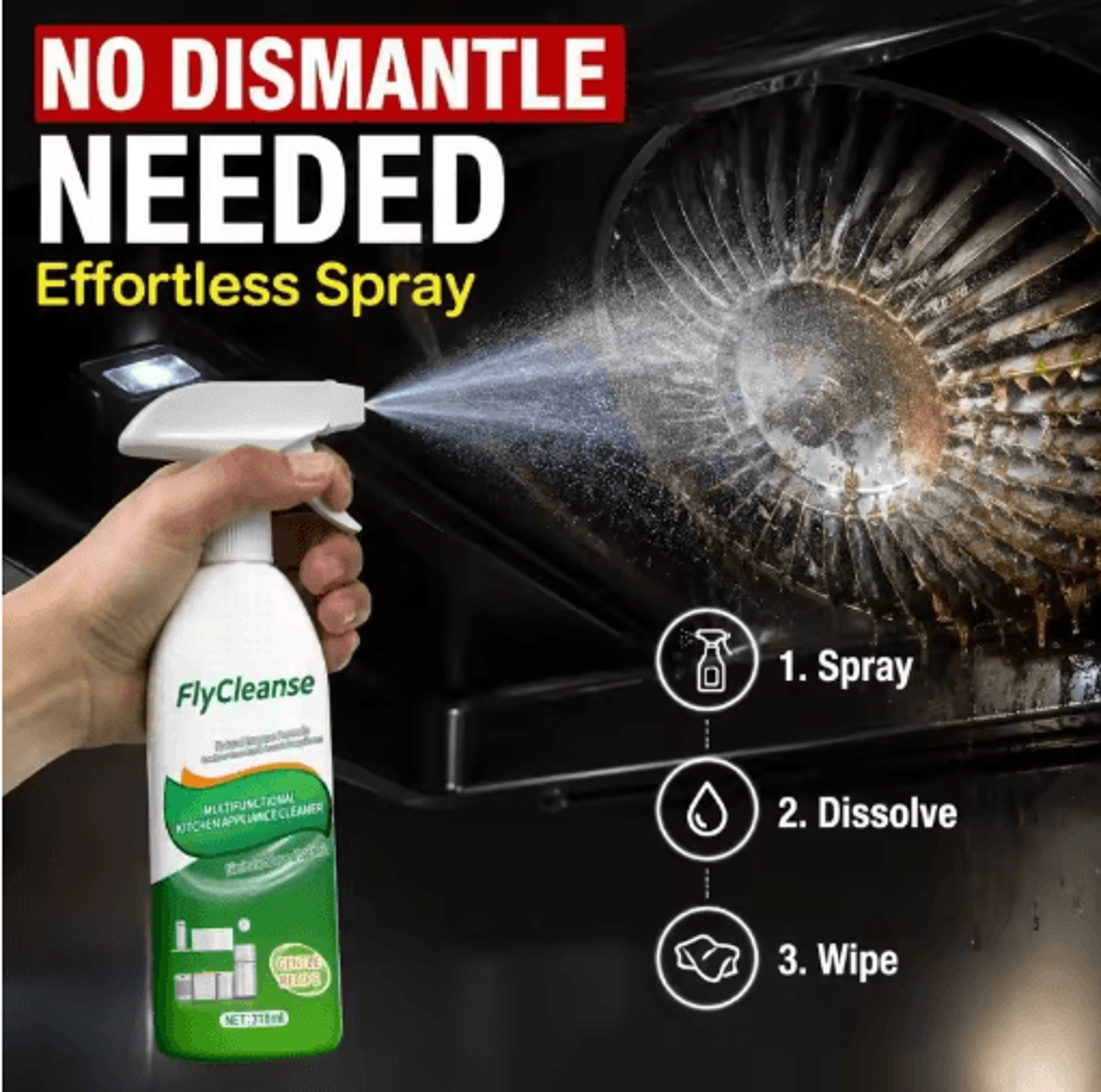 no-rinse kitchen appliance cleaner – stain & odor cleaning spray