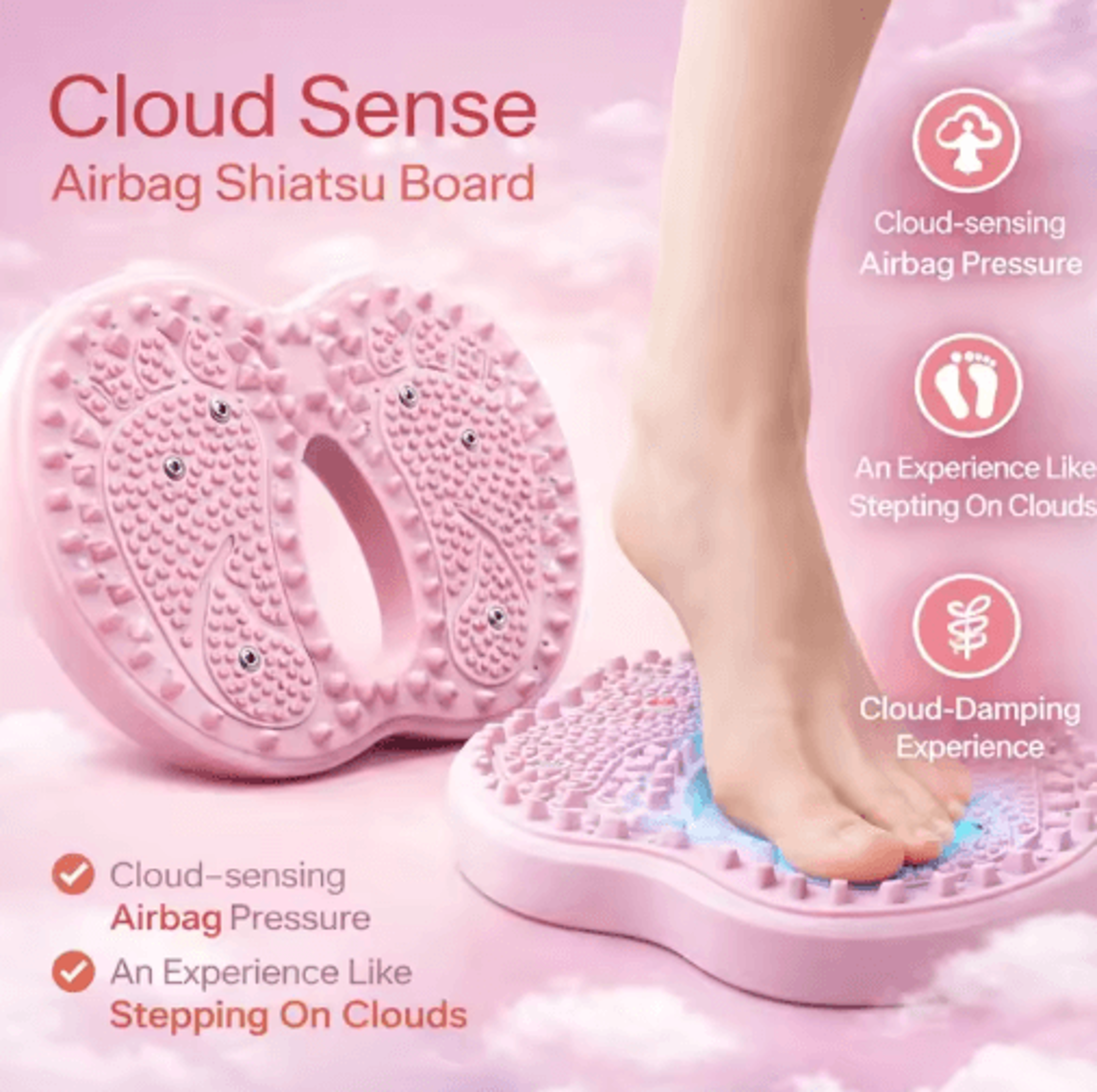 inflatable foot massage stepper – balance training & pressure point pad