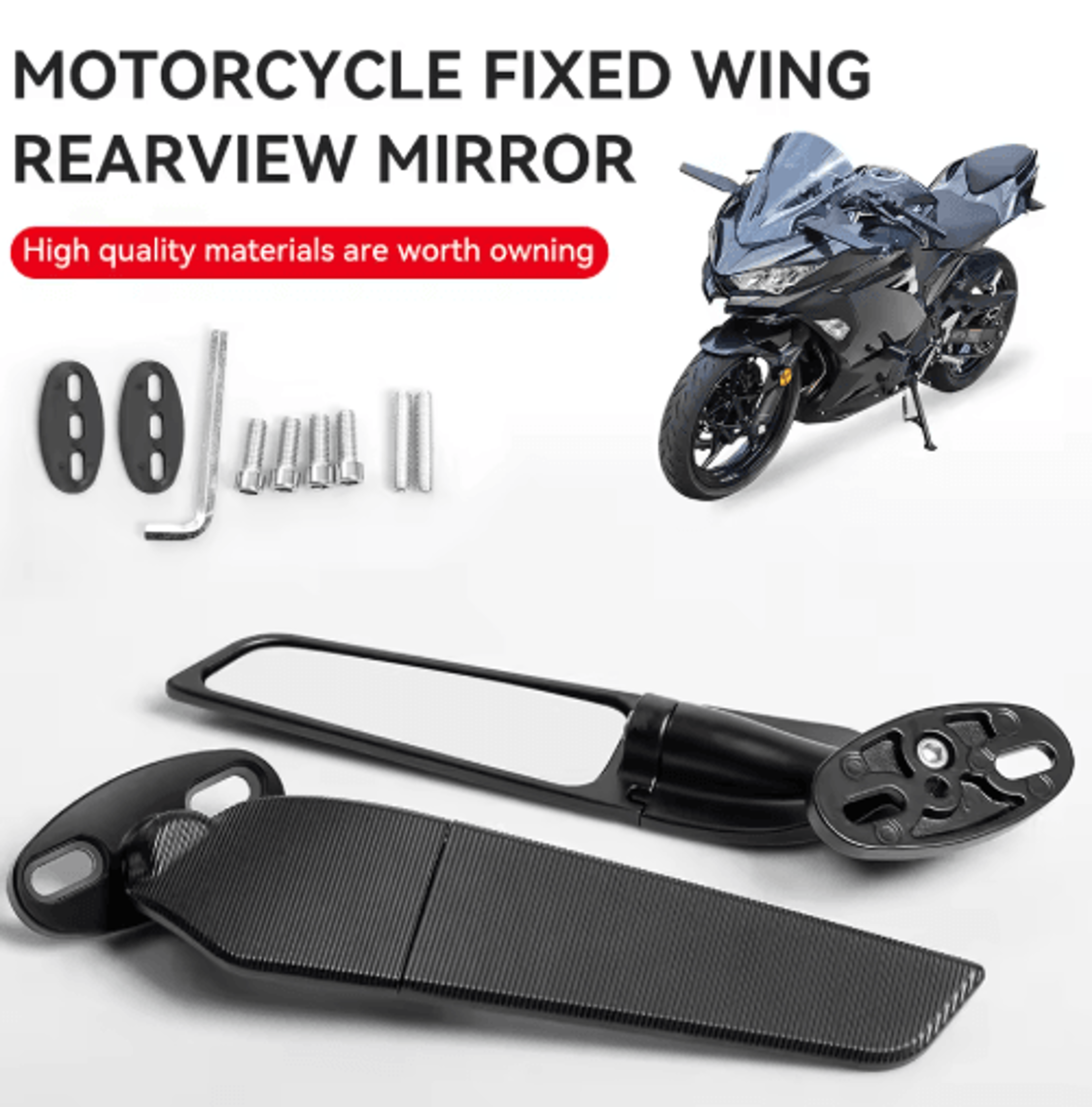 adjustable motorcycle wing mirrors for bmw honda yamaha sport bikes
