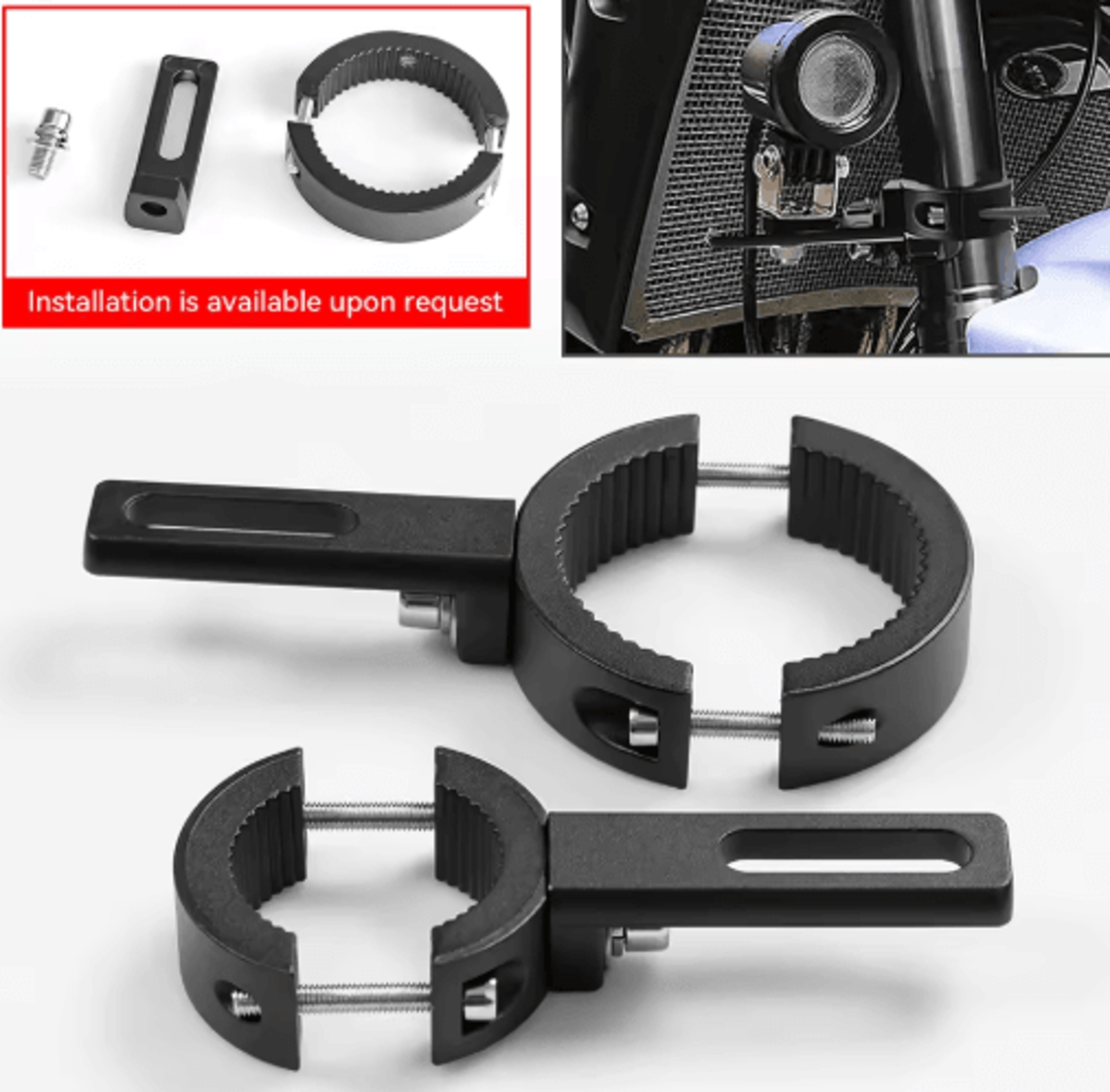universal motorcycle spotlight mount bracket for auxiliary fog lights