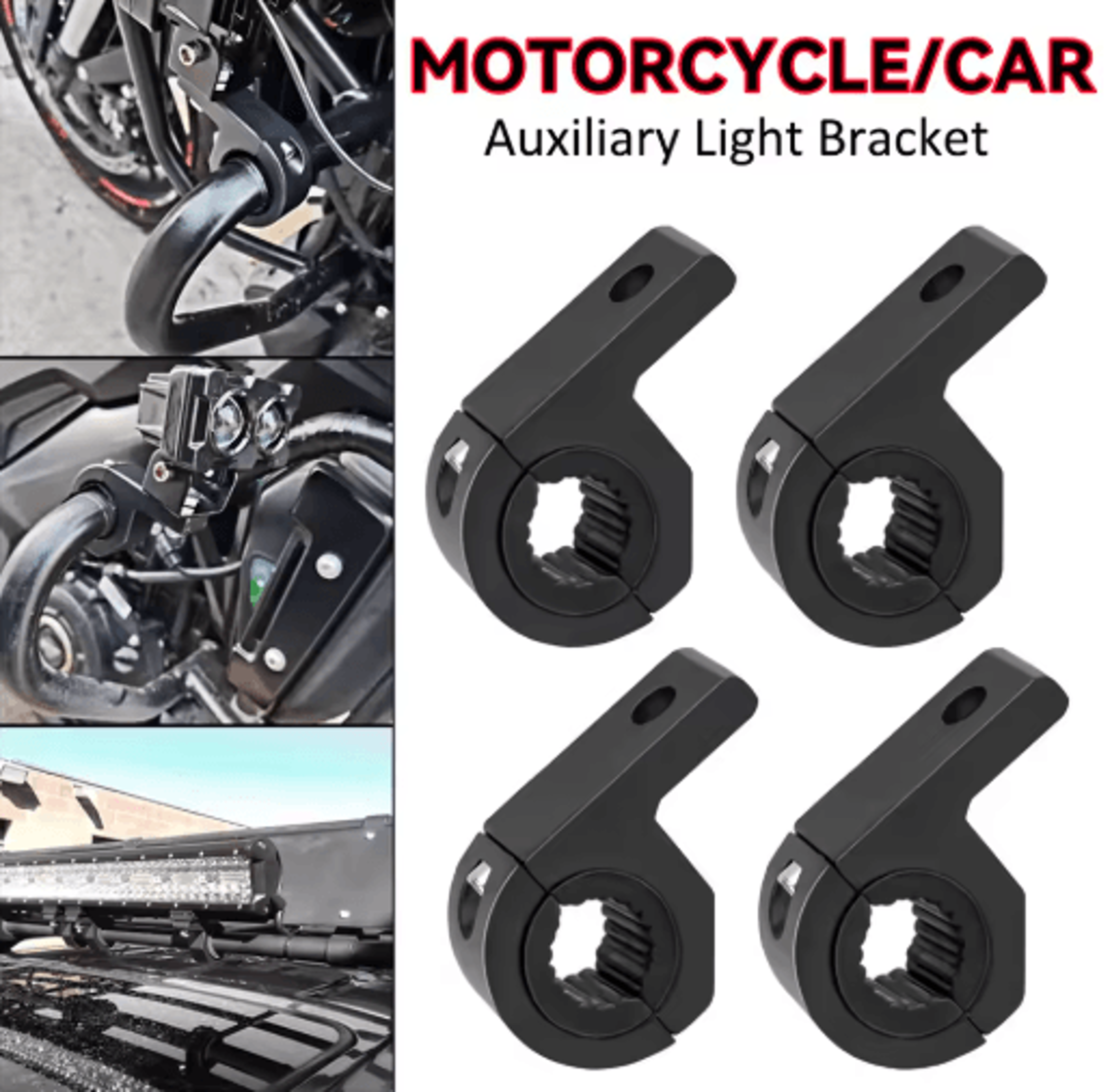 motorcycle led headlight clamps for spotlights and fog lights