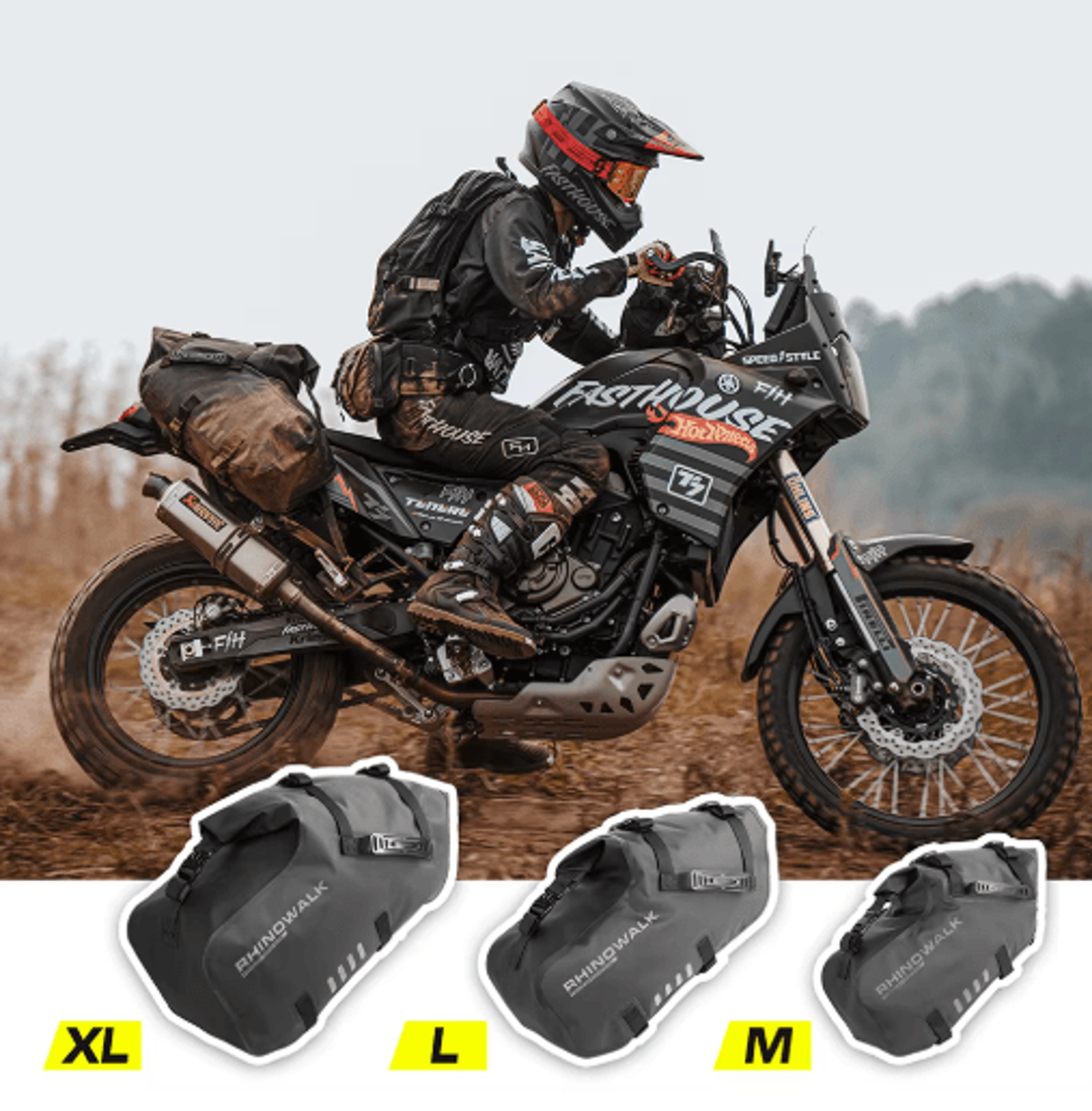 waterproof motorcycle pannier saddle bags 18l 28l 48l 2 piece set