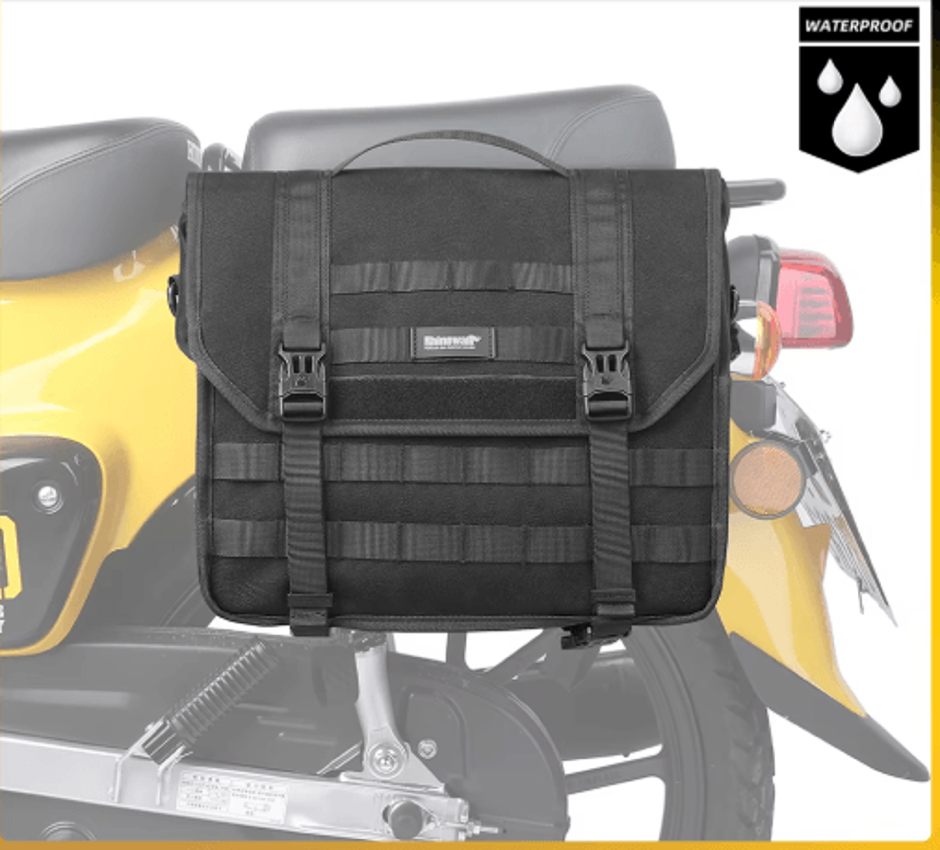 13l waterproof motorcycle side bag with quick release and support board