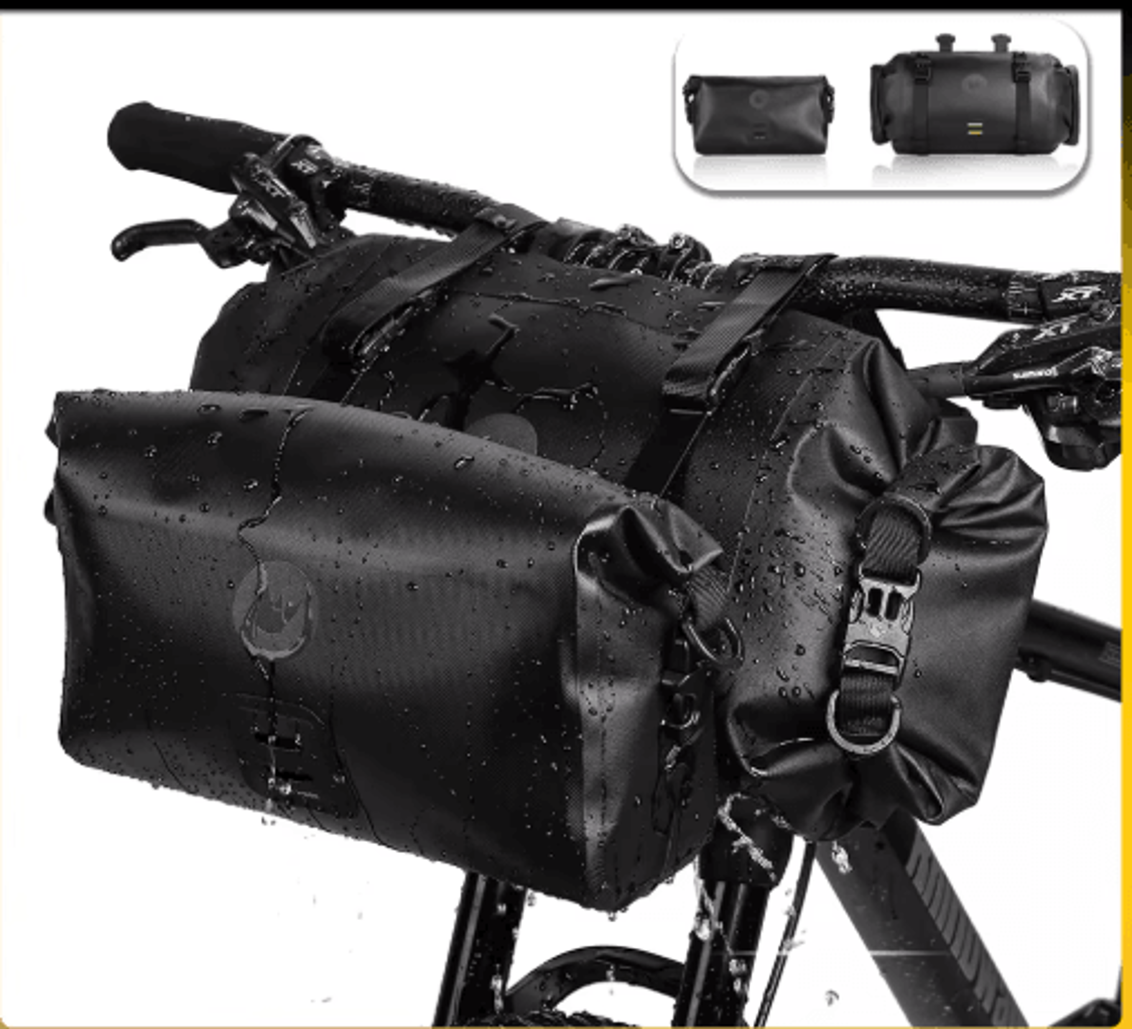 waterproof bicycle handlebar bag large capacity front storage pouch