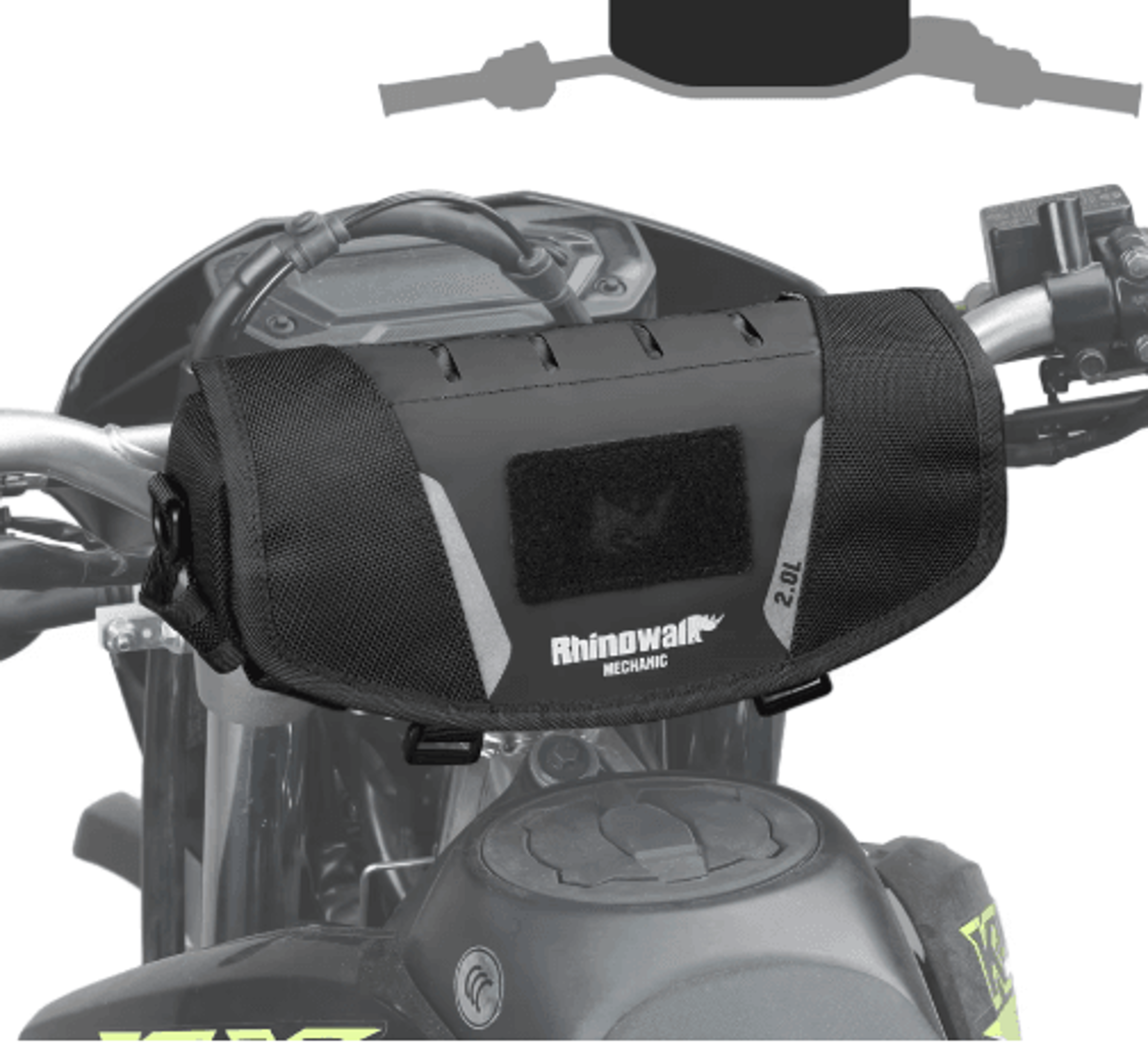 2l waterproof motorcycle handlebar bag – front storage with rain cover
