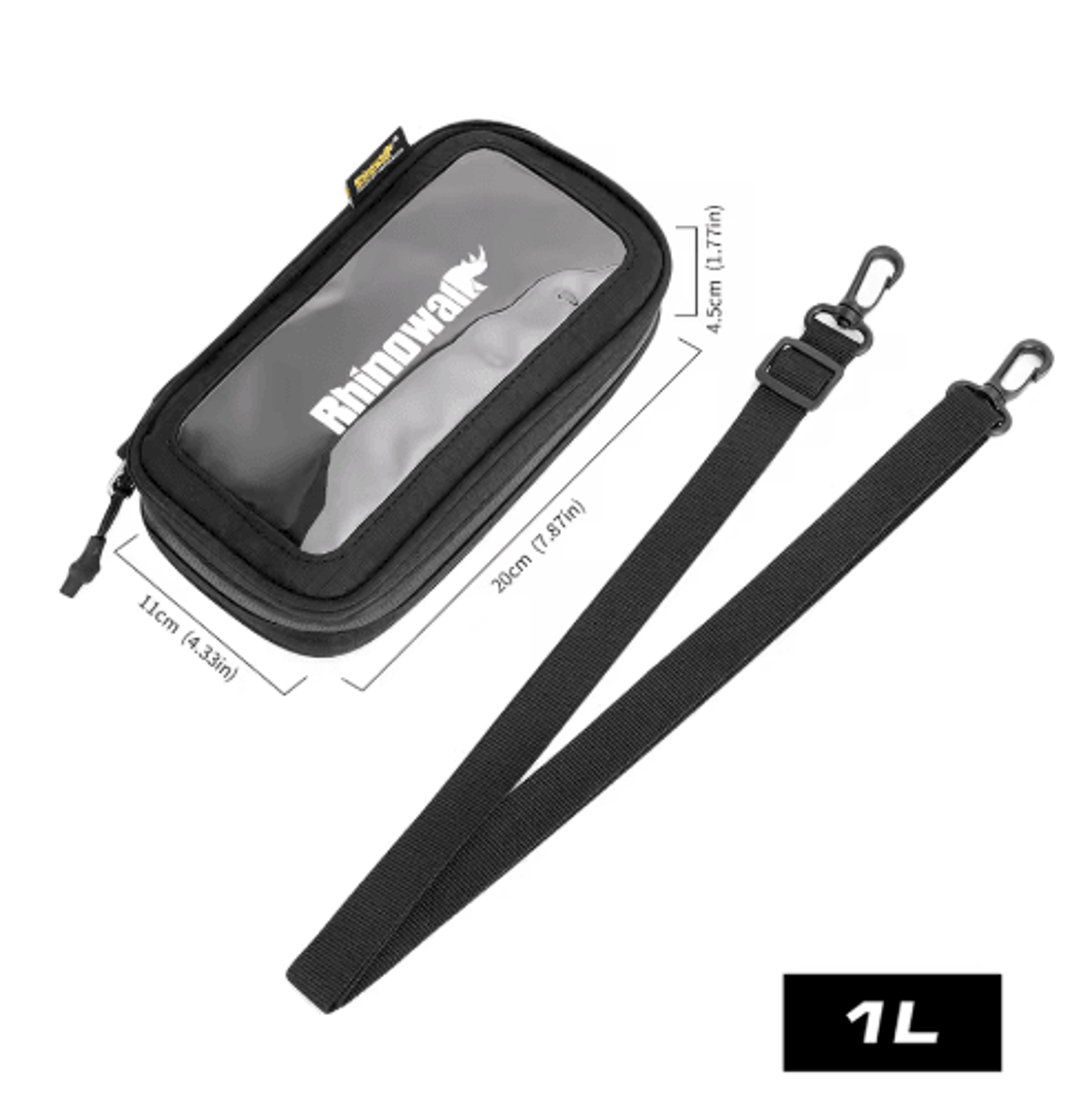 motorcycle phone bag – 7-inch touchscreen holder with expandable molle storage