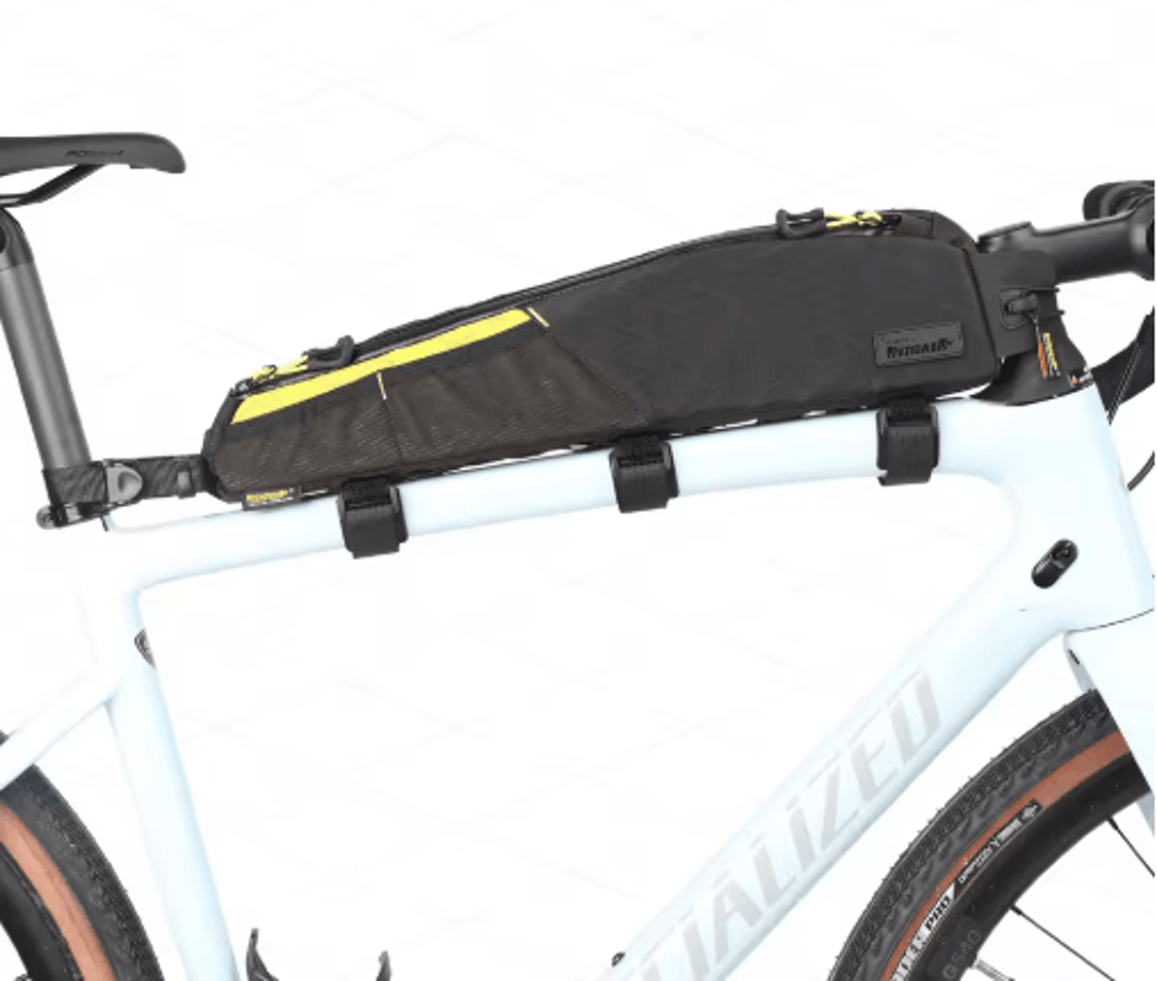 extra long bike top tube bag – large water-resistant cycling storage