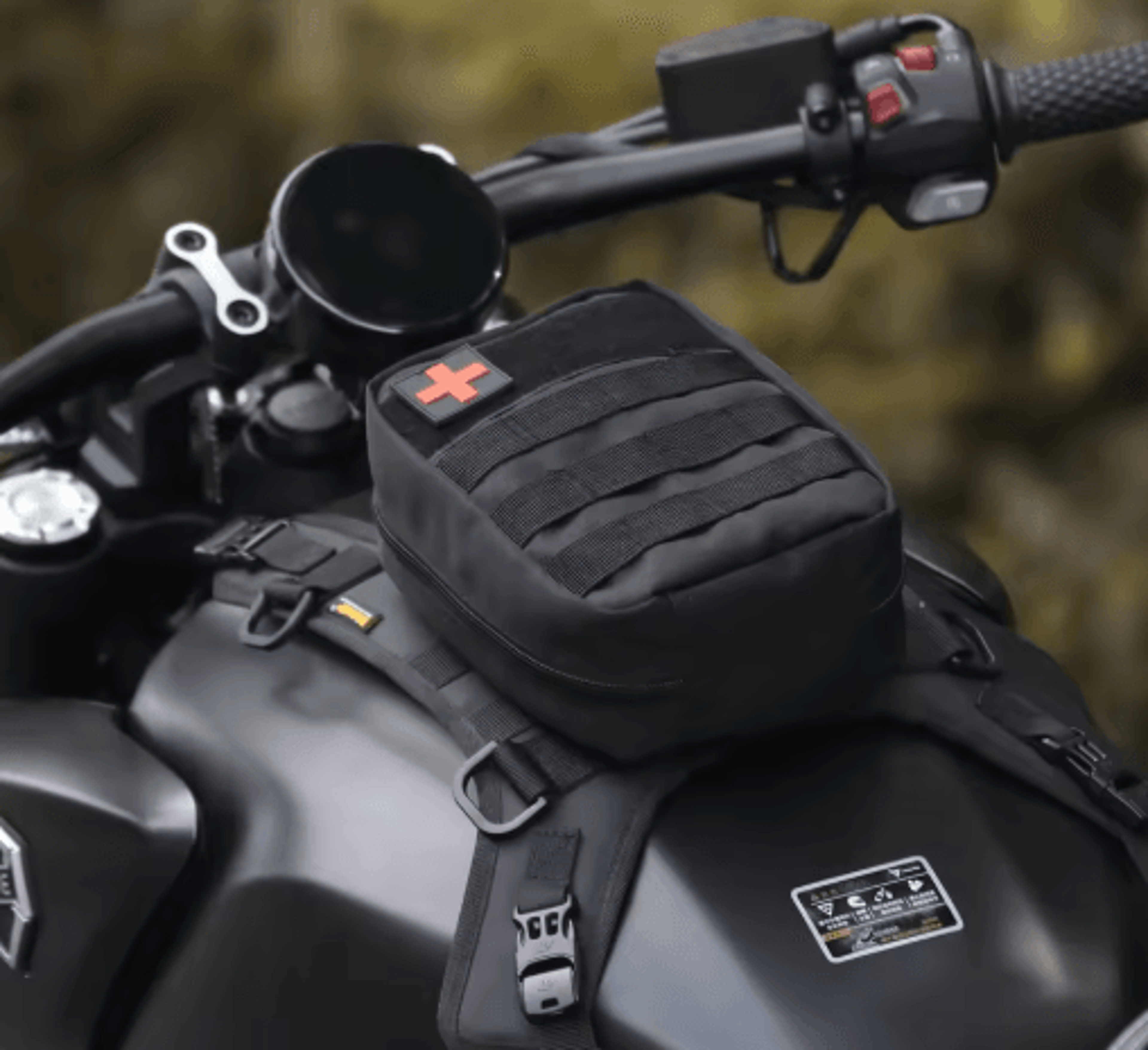 motorcycle molle medical pouch – tactical first aid & utility storage bag
