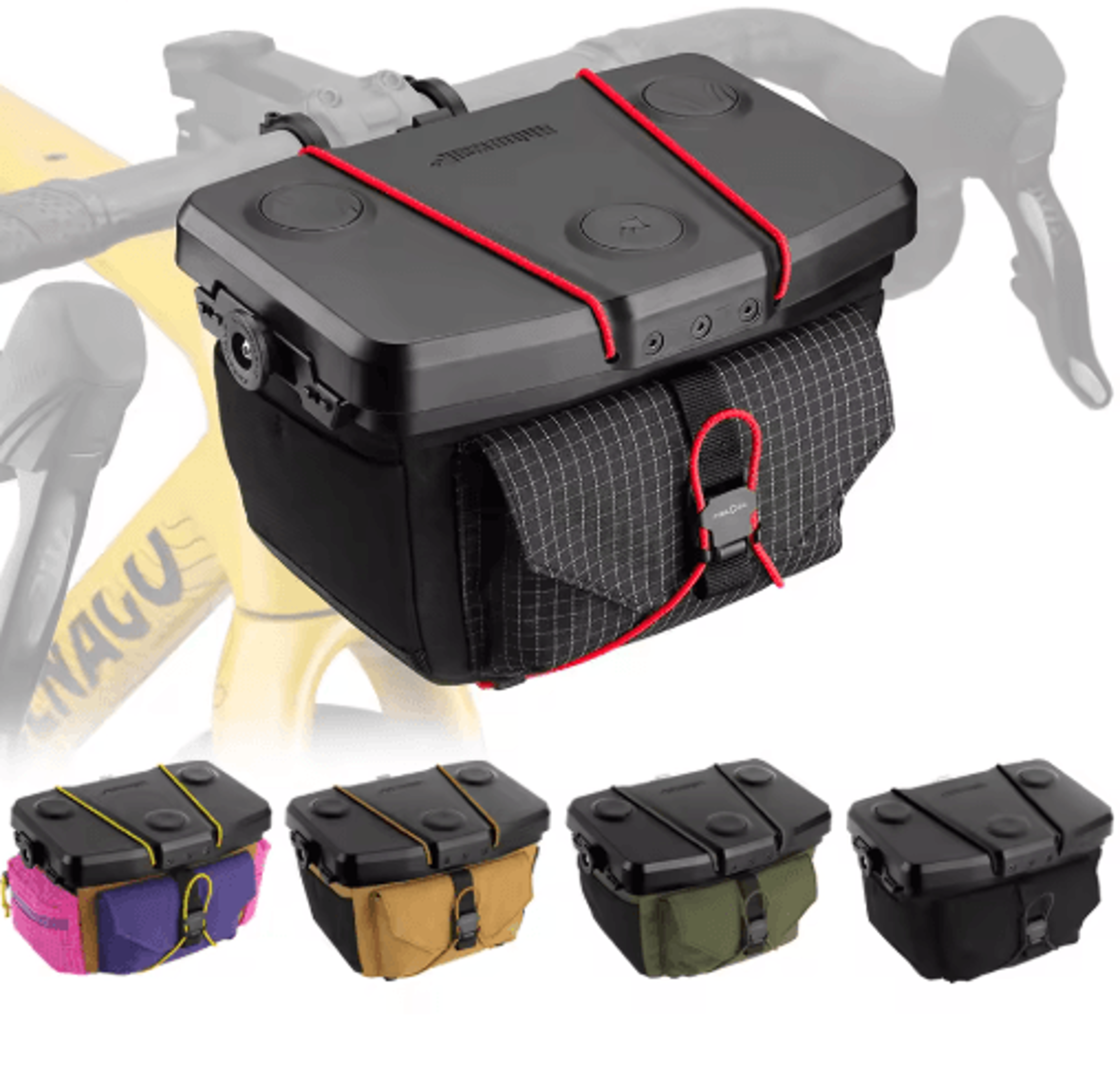 3.3l bike handlebar bag – quick-release modular front storage